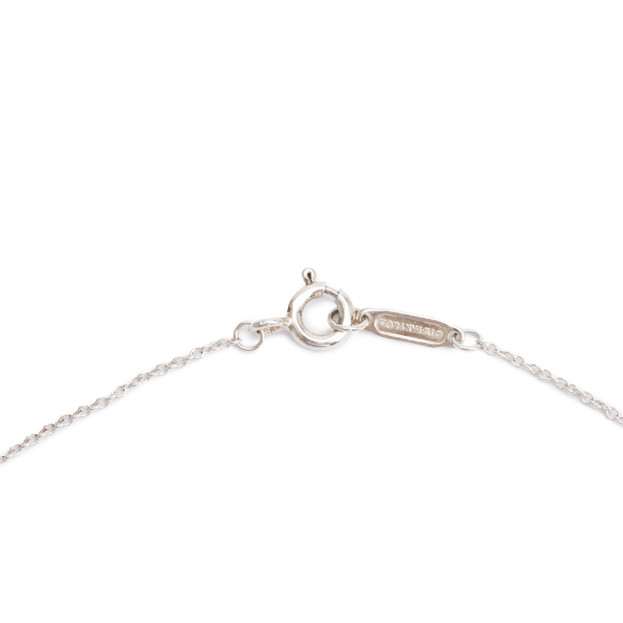 Tiffany & Co. Sterling Silver Notes Small Heart Tag Pendant Necklace