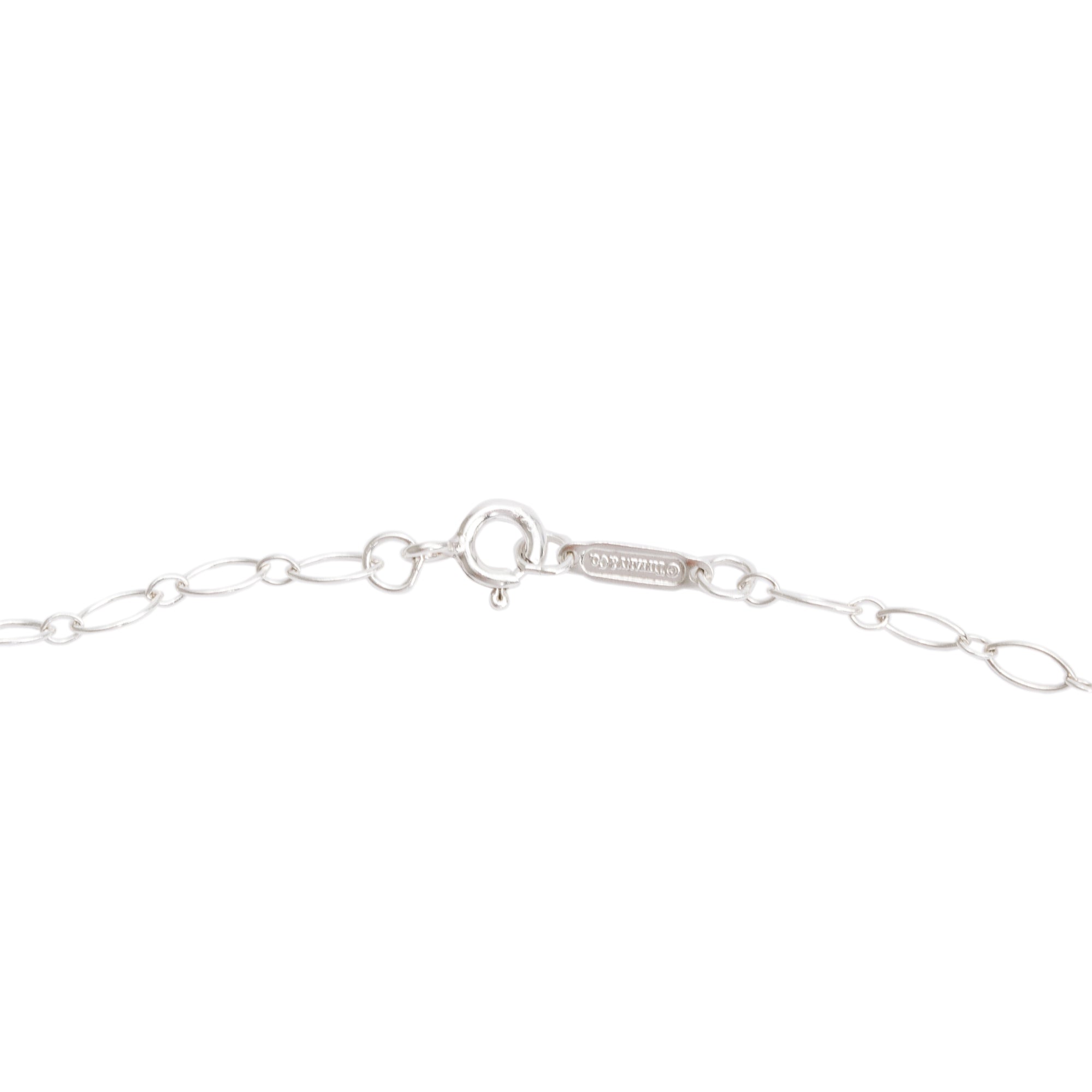Tiffany & Co. Sterling Silver Oval Key Pendant Necklace