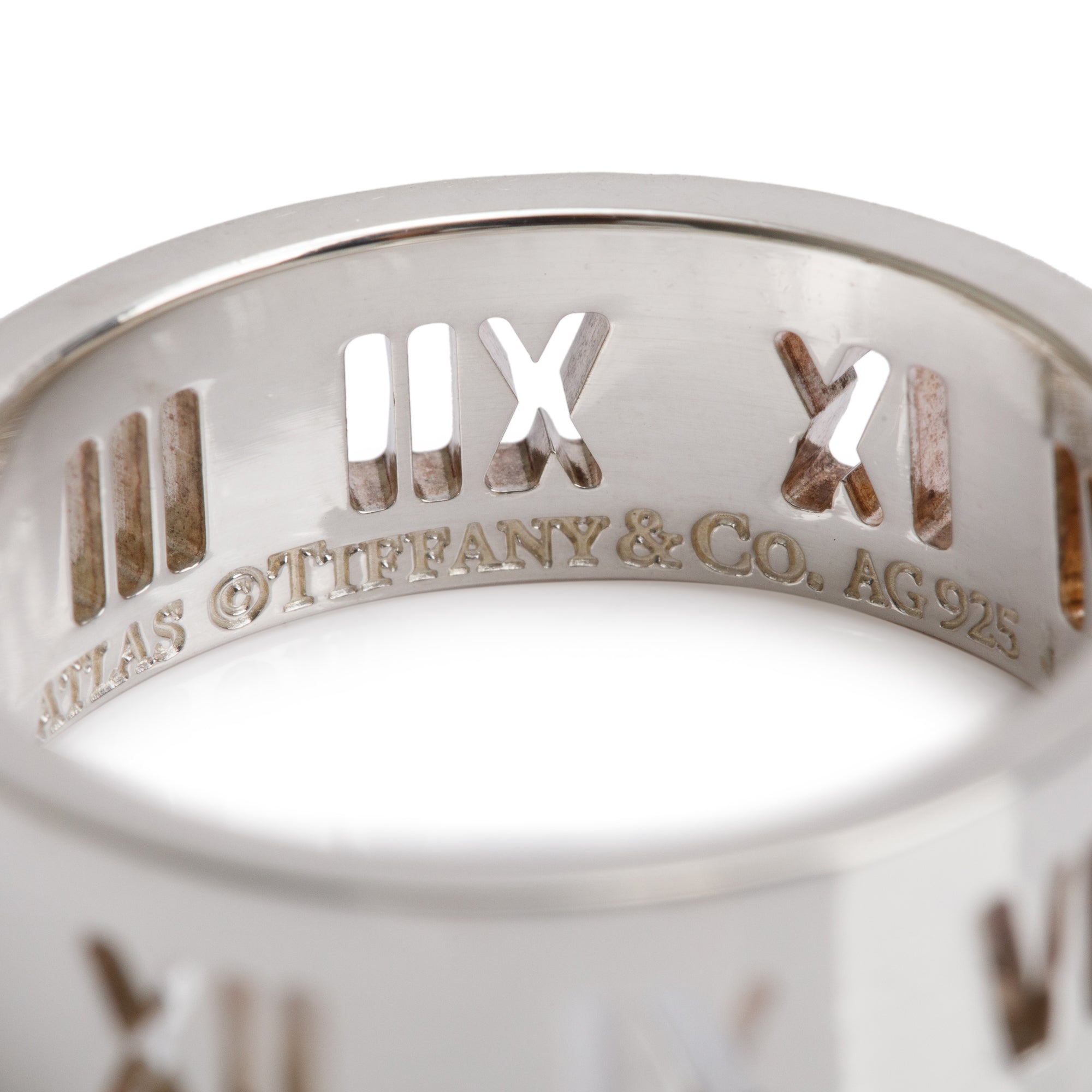 Tiffany & Co. Sterling Silver Pierced Atlas Wide Band, Ring Size 11