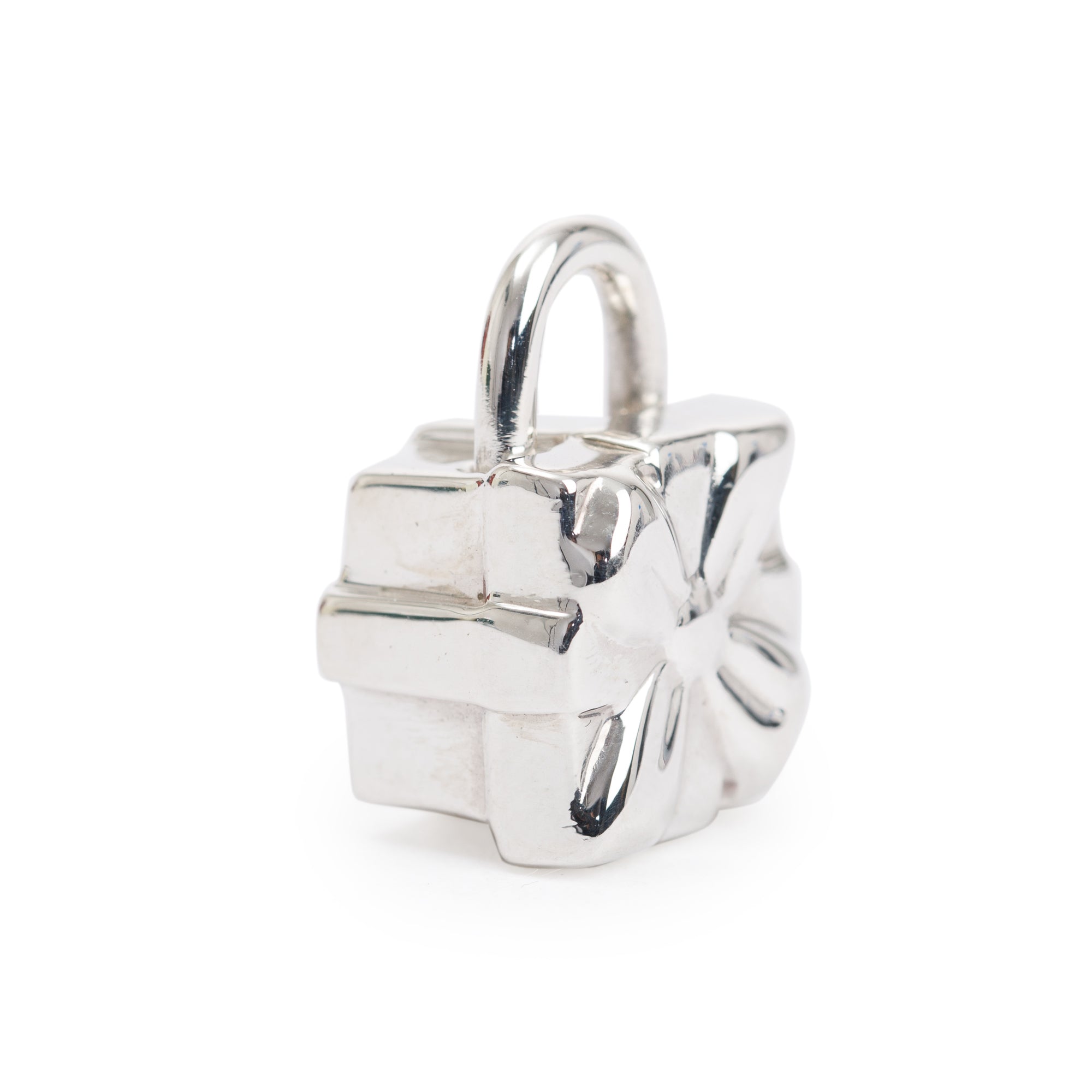 Tiffany & Co. Sterling Silver Present Box Lock Charm