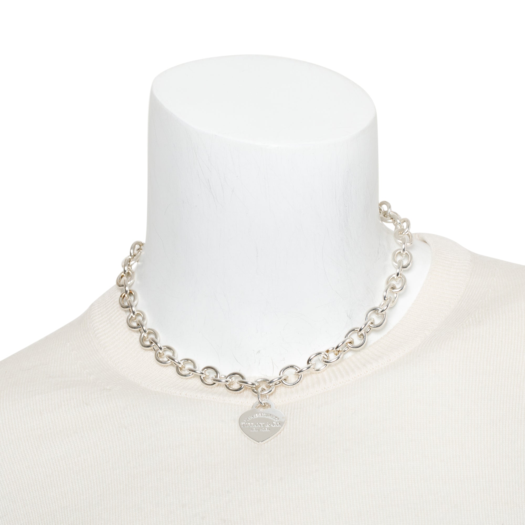 Tiffany & Co. Sterling Silver Return To Tiffany Heart Tag Necklace