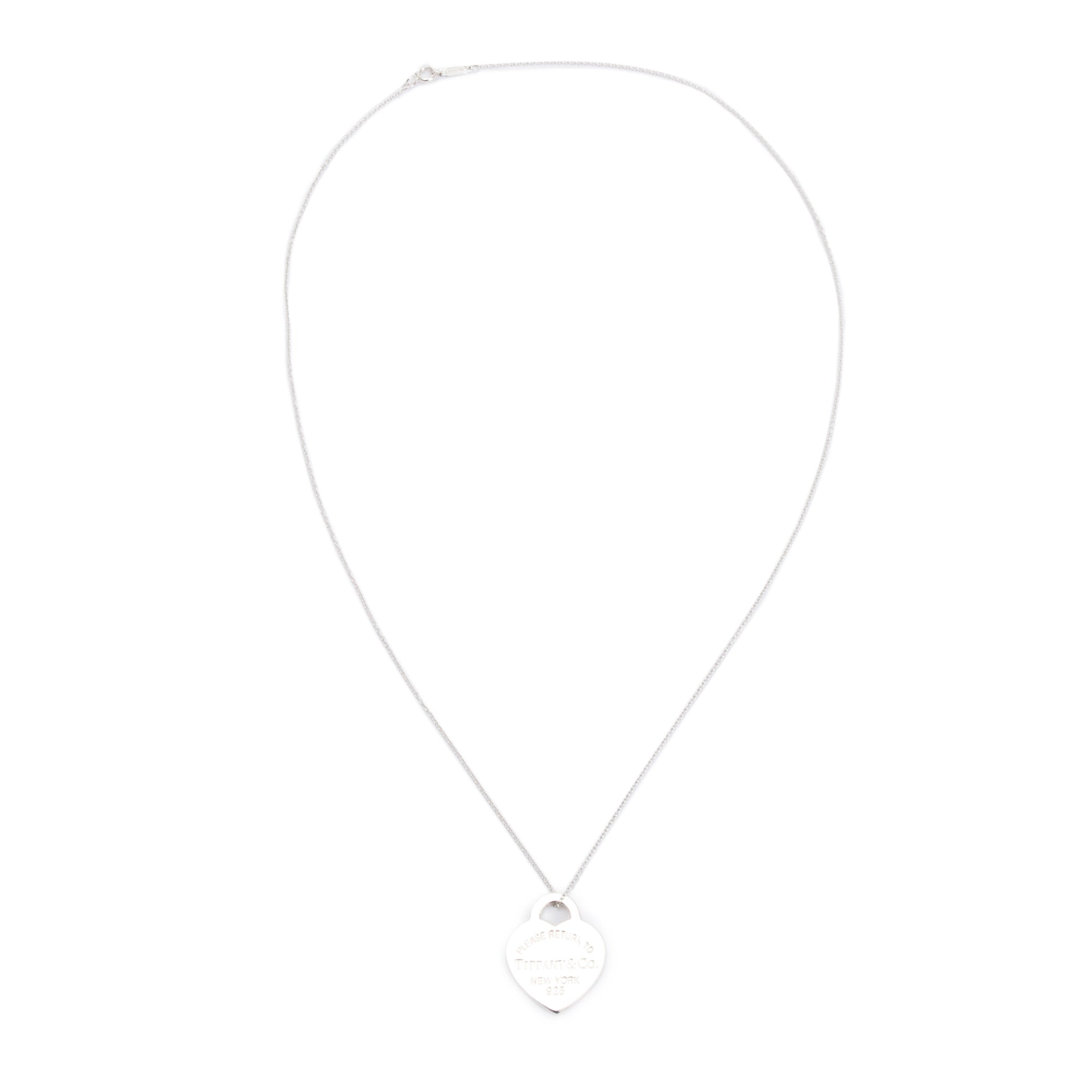 Tiffany & Co. Sterling Silver Return To Tiffany Medium Heart Tag Necklace