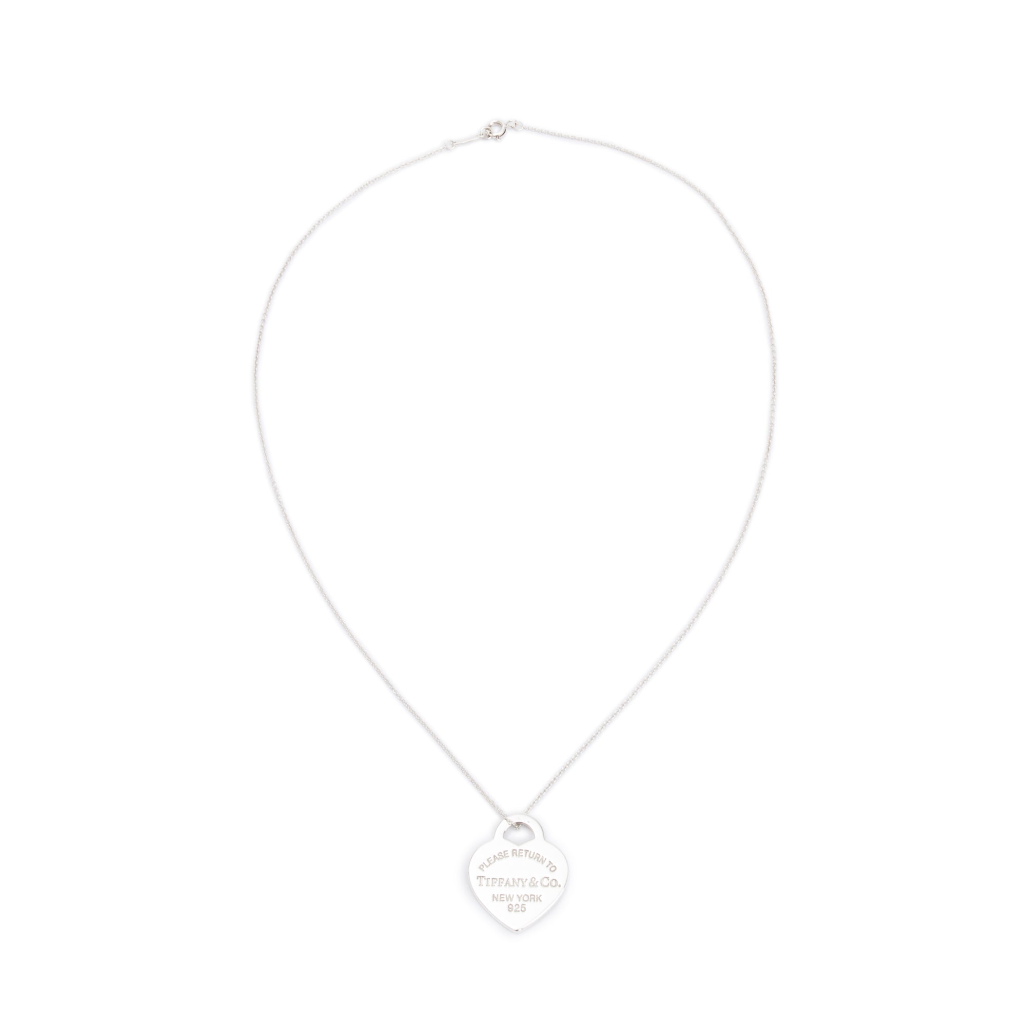 Tiffany & Co. Sterling Silver Return To Tiffany Medium Heart Tag Necklace