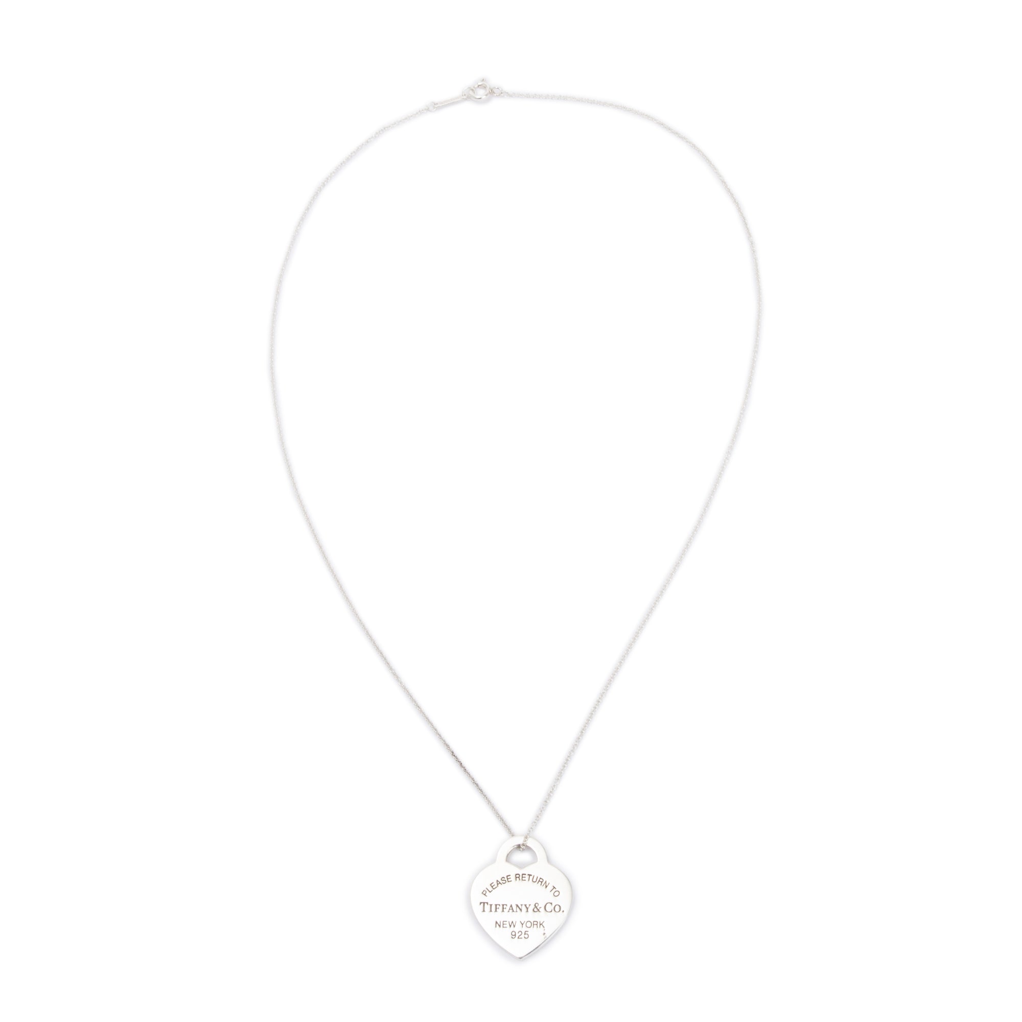 Tiffany & Co. Sterling Silver Return To Tiffany Medium Heart Tag Necklace