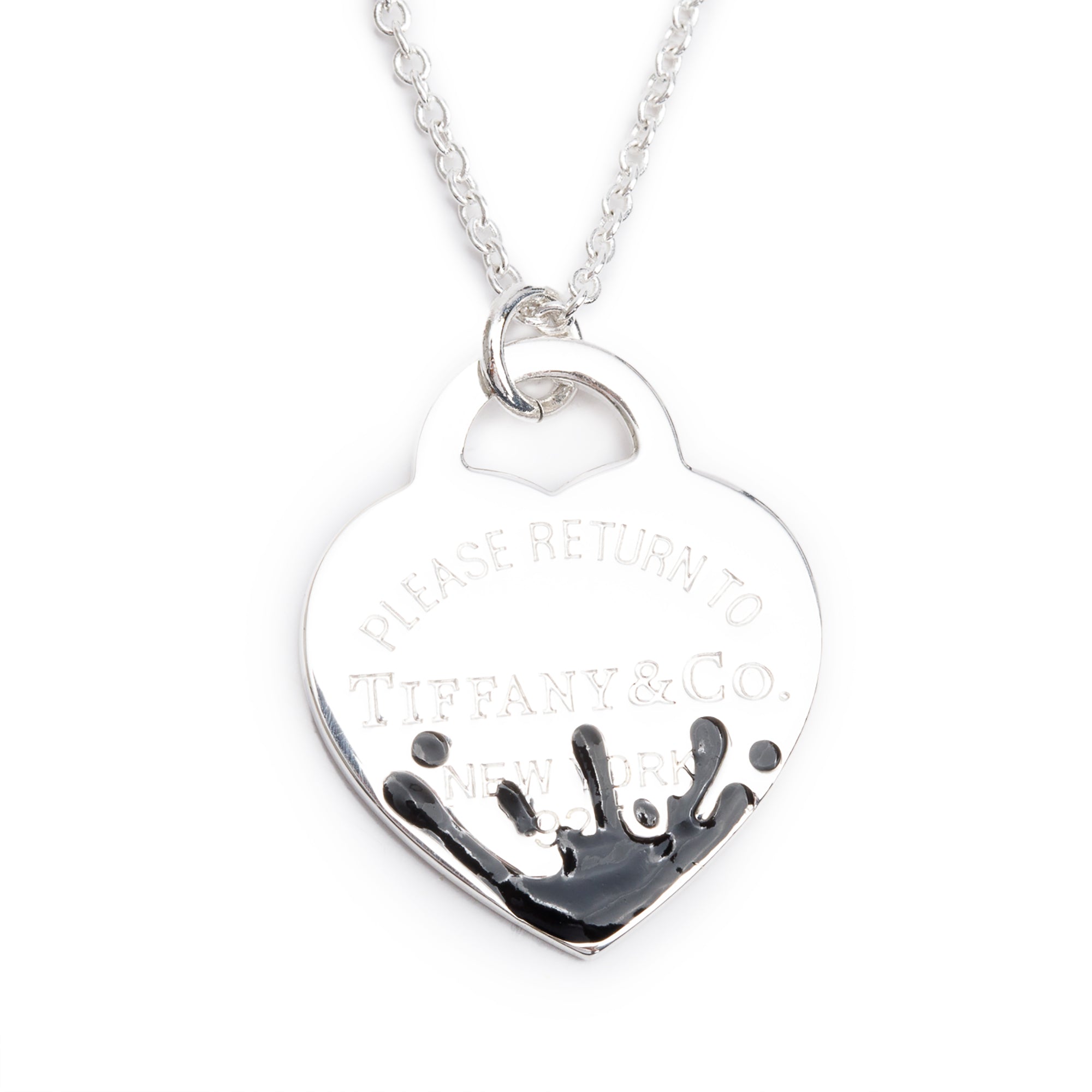 Tiffany & Co. Sterling Silver Return to Tiffany Black Enamel