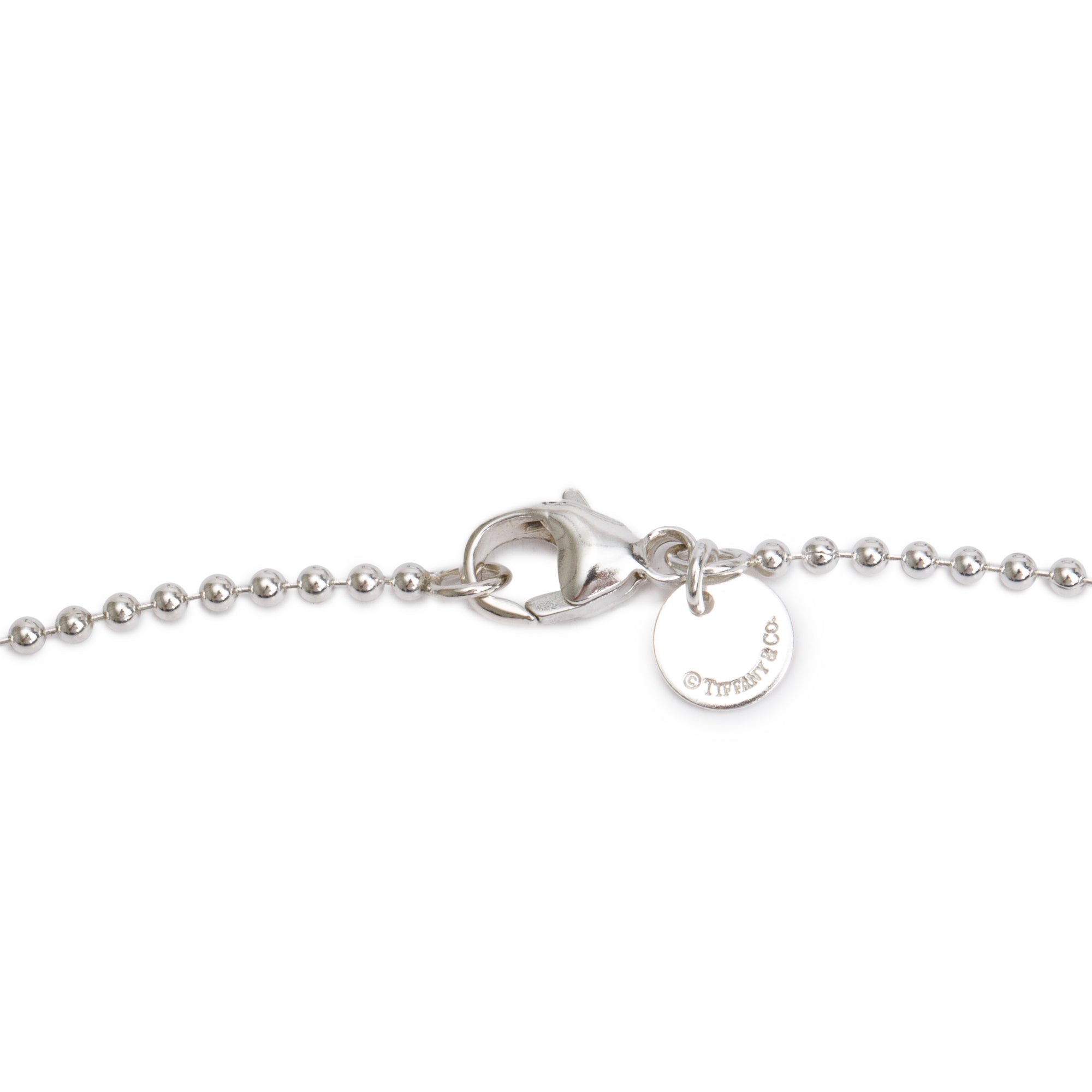 Tiffany & Co. Sterling Silver Return to Tiffany Extra-Large Round Tag Pendant on Beaded Chain