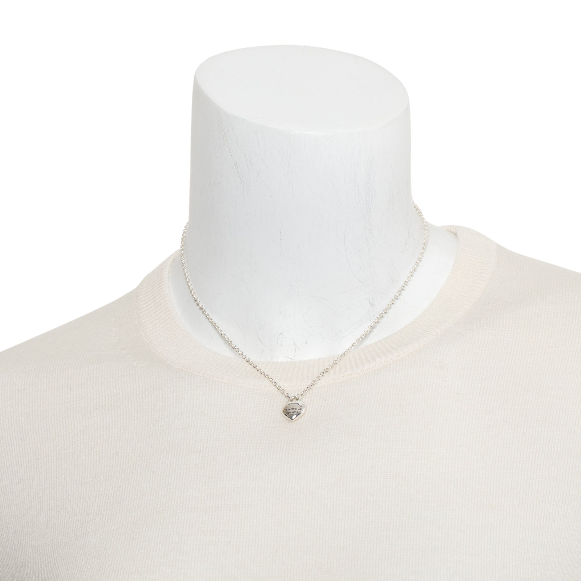 Tiffany & Co. Sterling Silver Return to Tiffany Full Heart Pendant Necklace