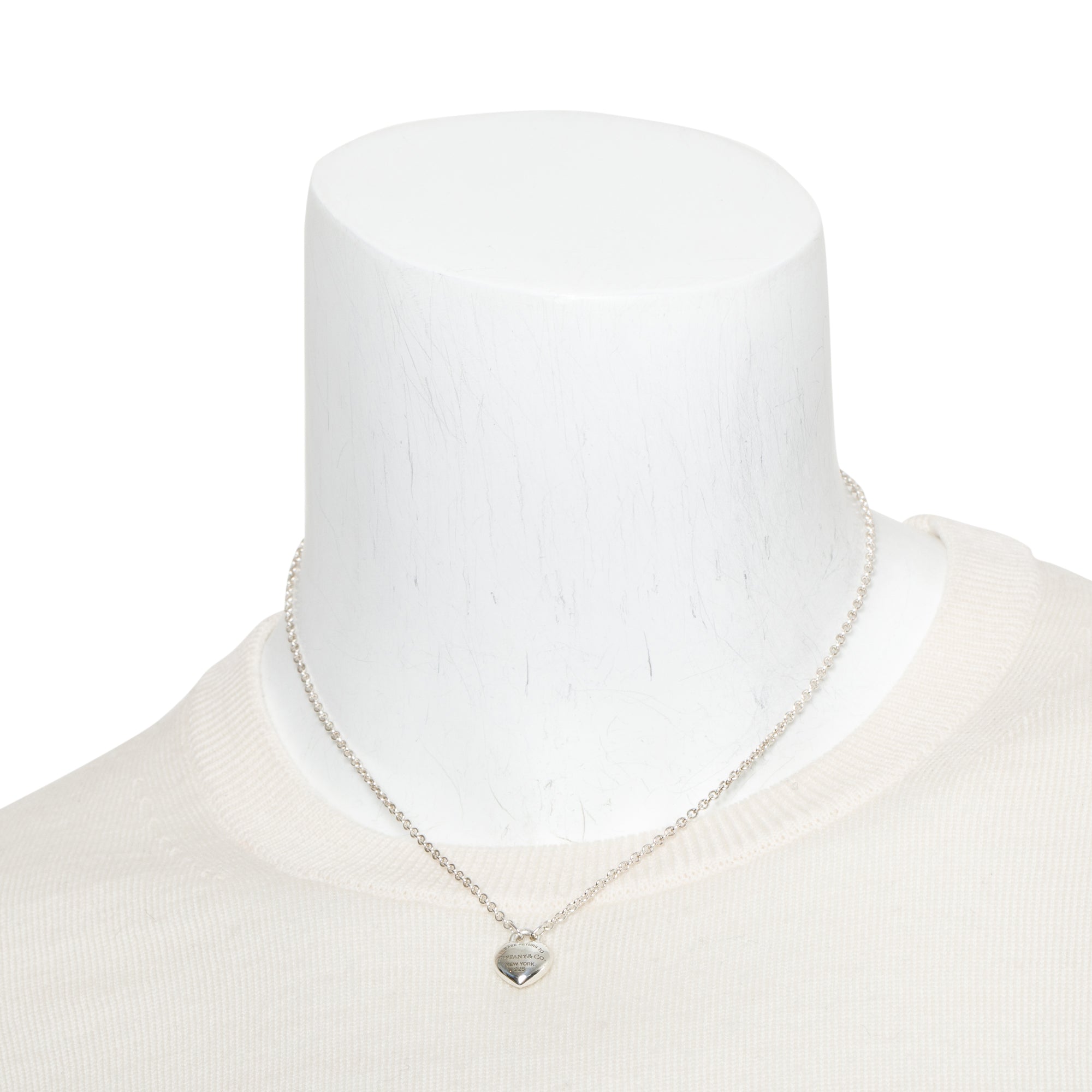 Tiffany & Co. Sterling Silver Return to Tiffany Full Heart Pendant Necklace