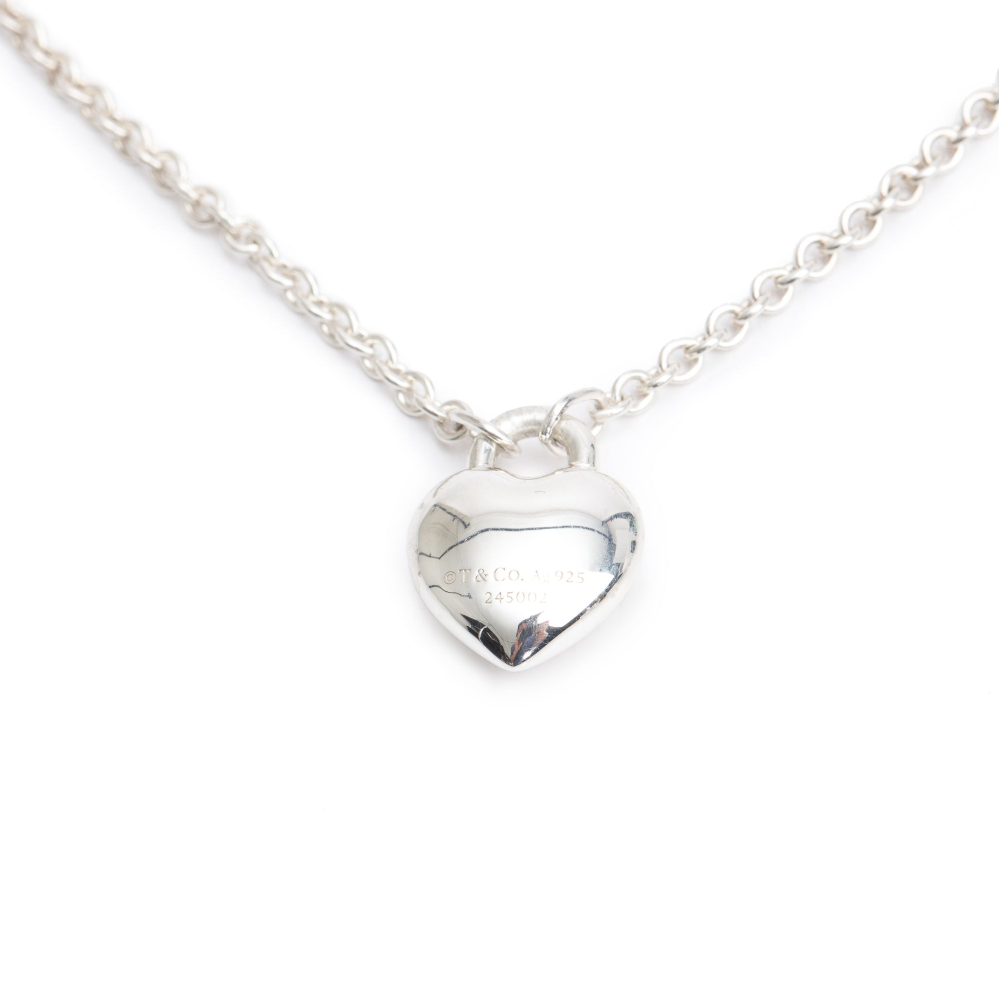 Tiffany & Co. Sterling Silver Return to Tiffany Full Heart Pendant Necklace