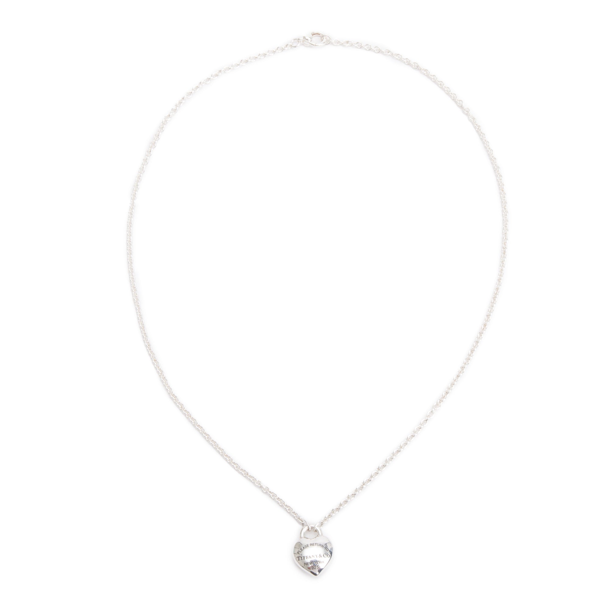 Tiffany & Co. Sterling Silver Return to Tiffany Full Heart Pendant Necklace