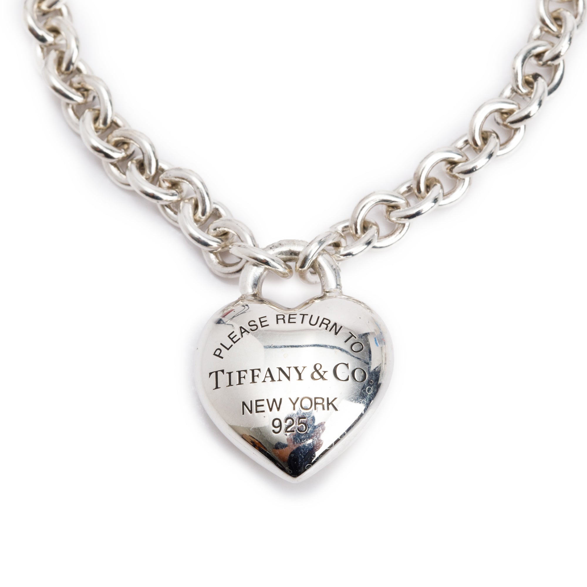Tiffany & Co. Sterling Silver Return to Tiffany Full Heart Toggle Bracelet w/ Box