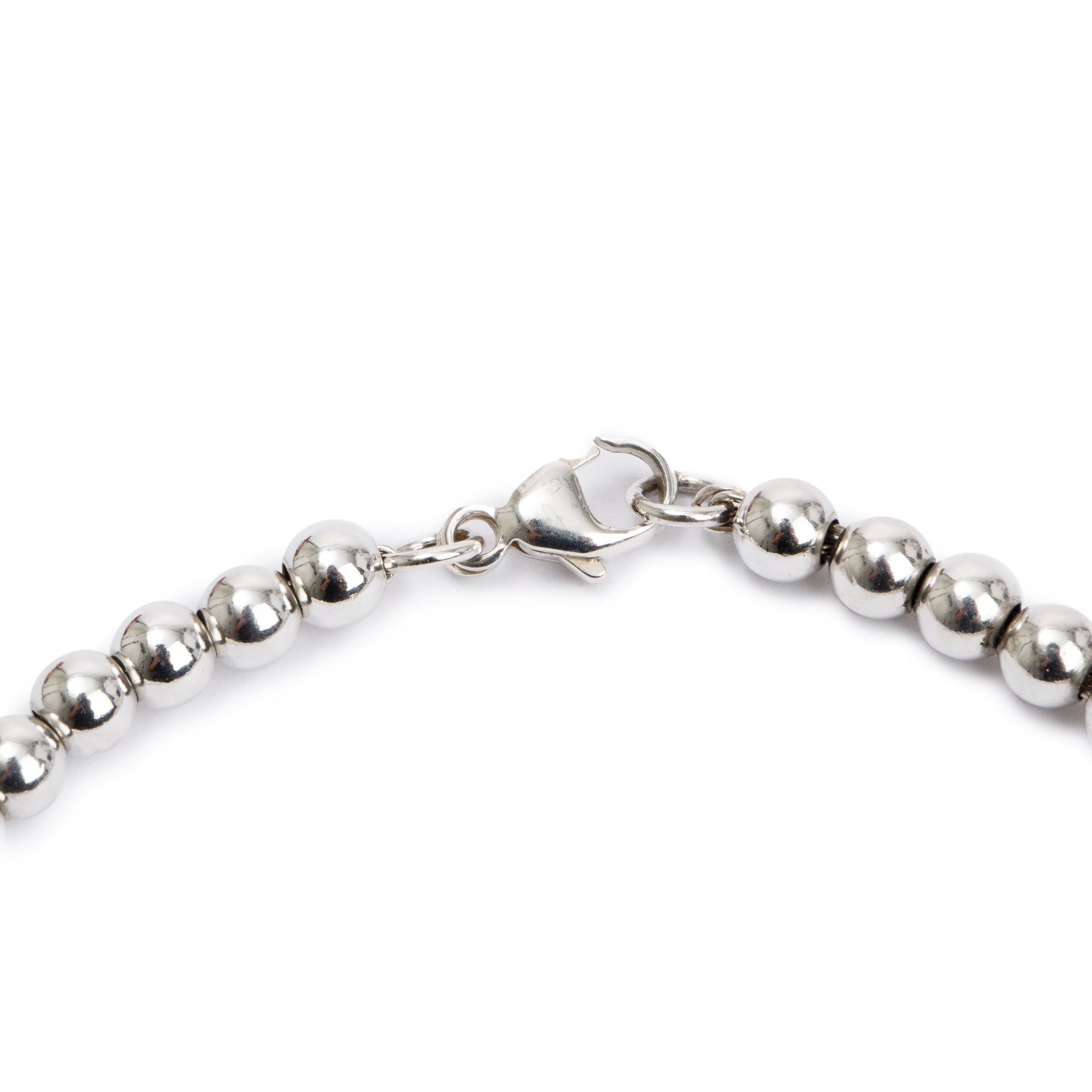 Tiffany & Co. Sterling Silver Return to Tiffany Heart Lock Mini Bead Bracelet