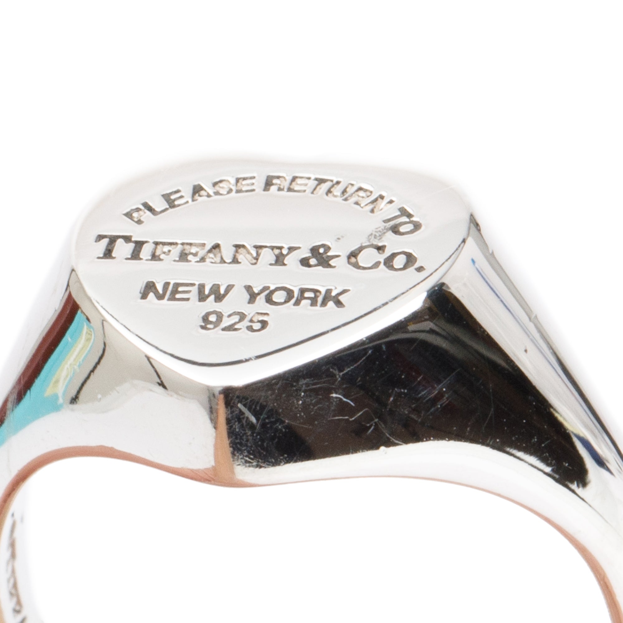 Tiffany & Co. Sterling Silver Return to Tiffany Heart Signet Ring, Size 5.75