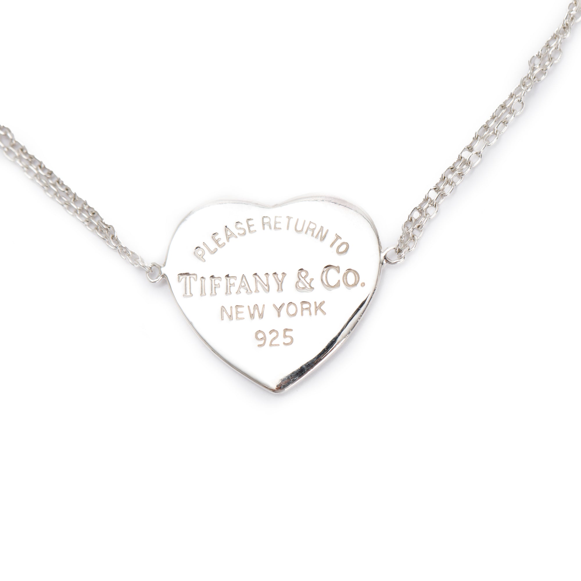 Tiffany Sterling Silver Return to Tiffany Heart Tag Double