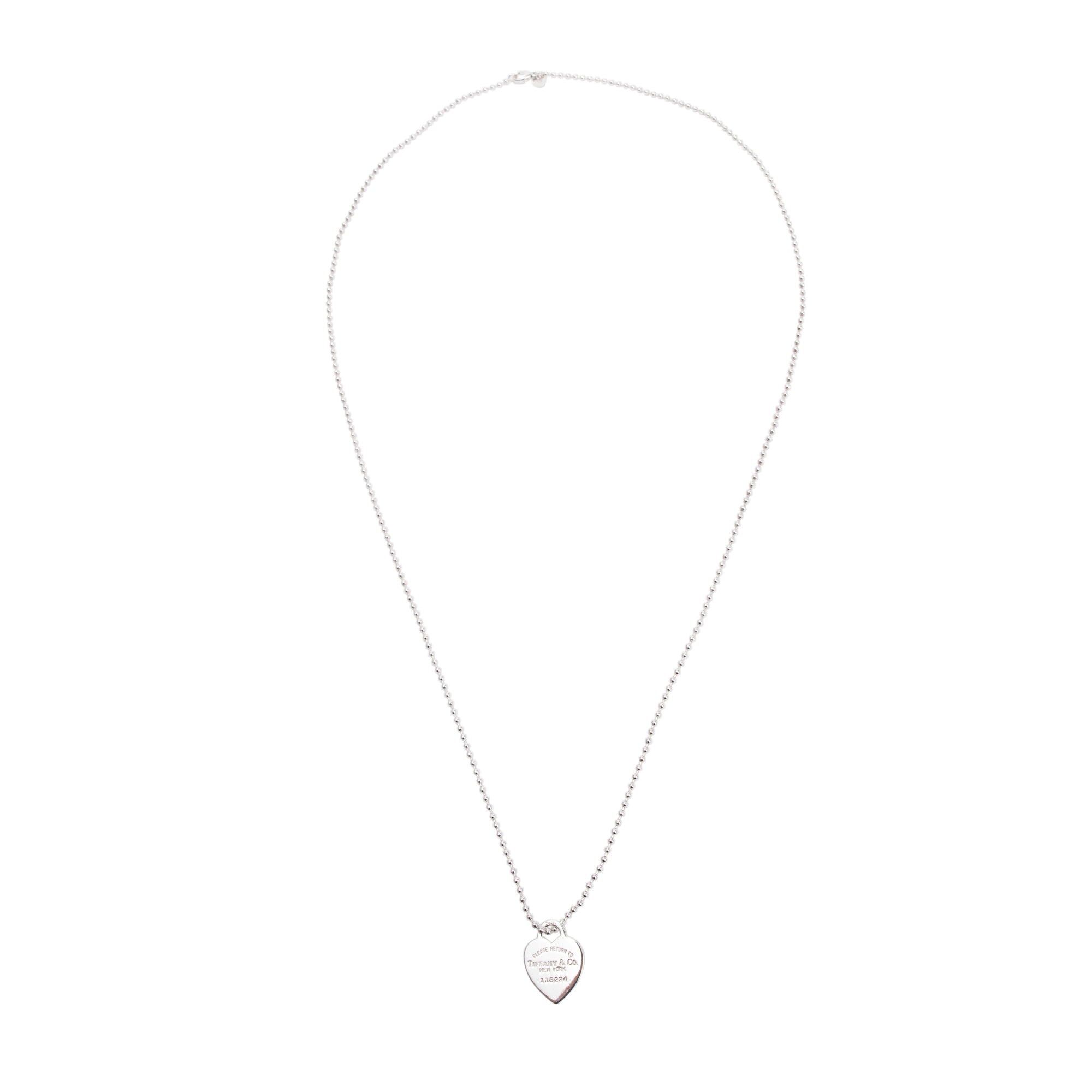Tiffany & Co. Sterling Silver Return to Tiffany Heart Tag Pendant Necklace