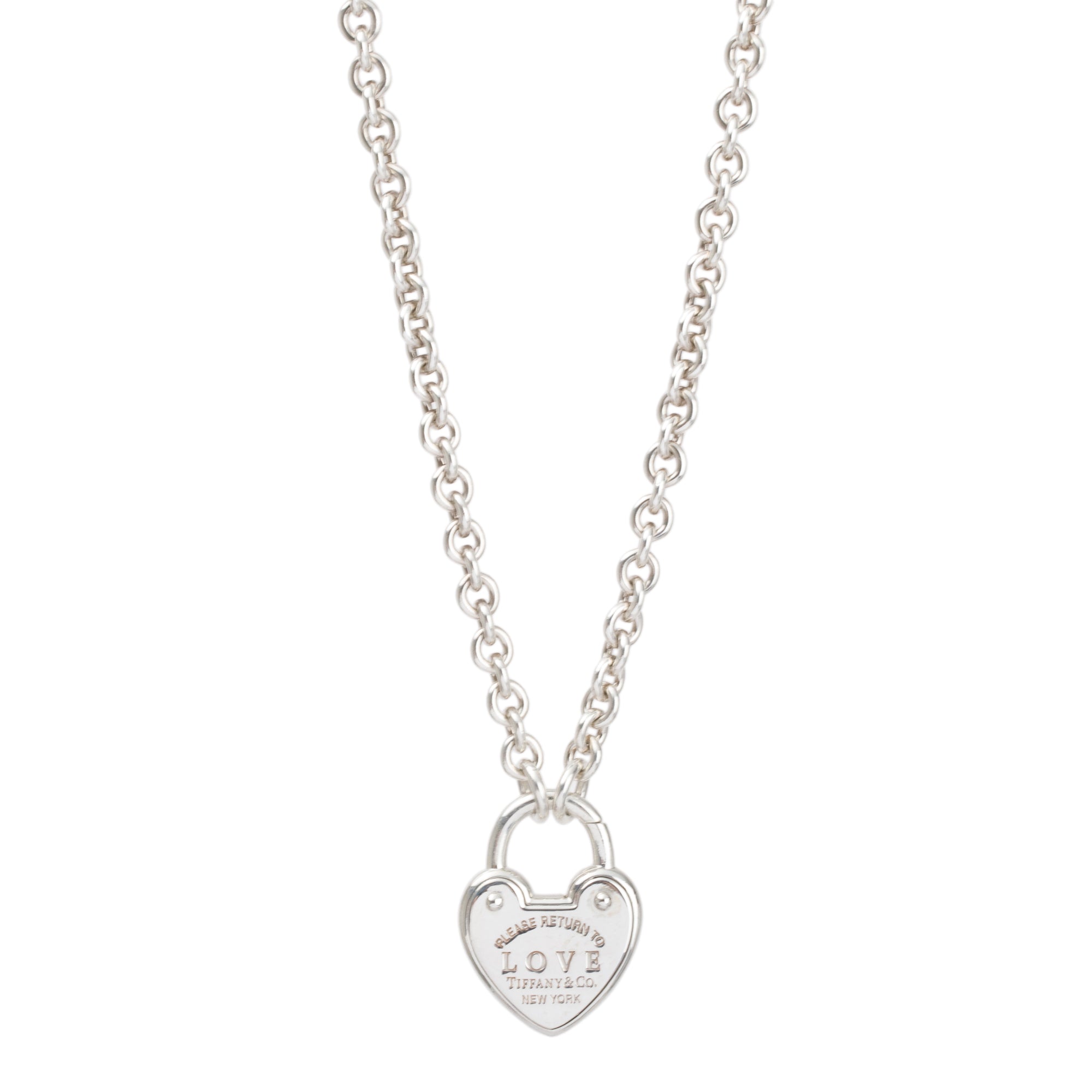 Tiffany & Co. Sterling Silver Return to Tiffany Love Heart Lock Necklace