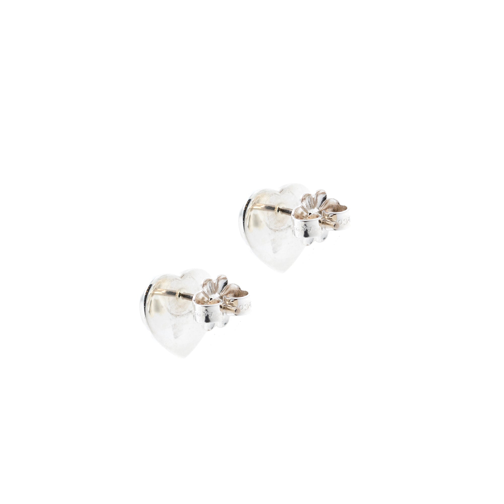 Tiffany & Co. Sterling Silver Return to Tiffany Love Tiffany Blue Heart Stud Earrings