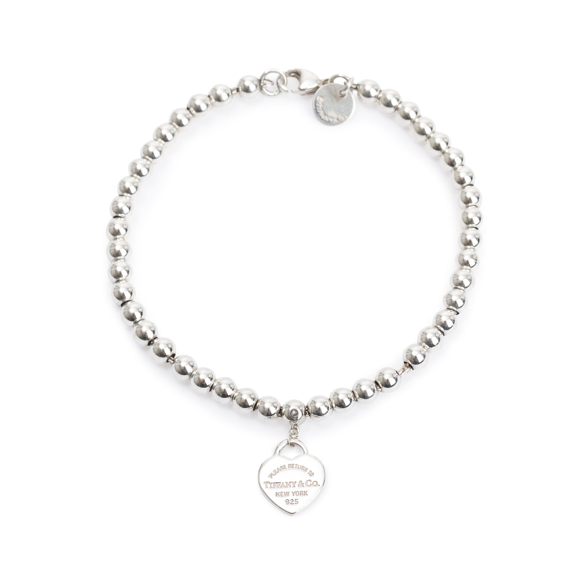 Red Heart Tiffany Mini Heart Tag Bracelet Tiffany Sterling Silver