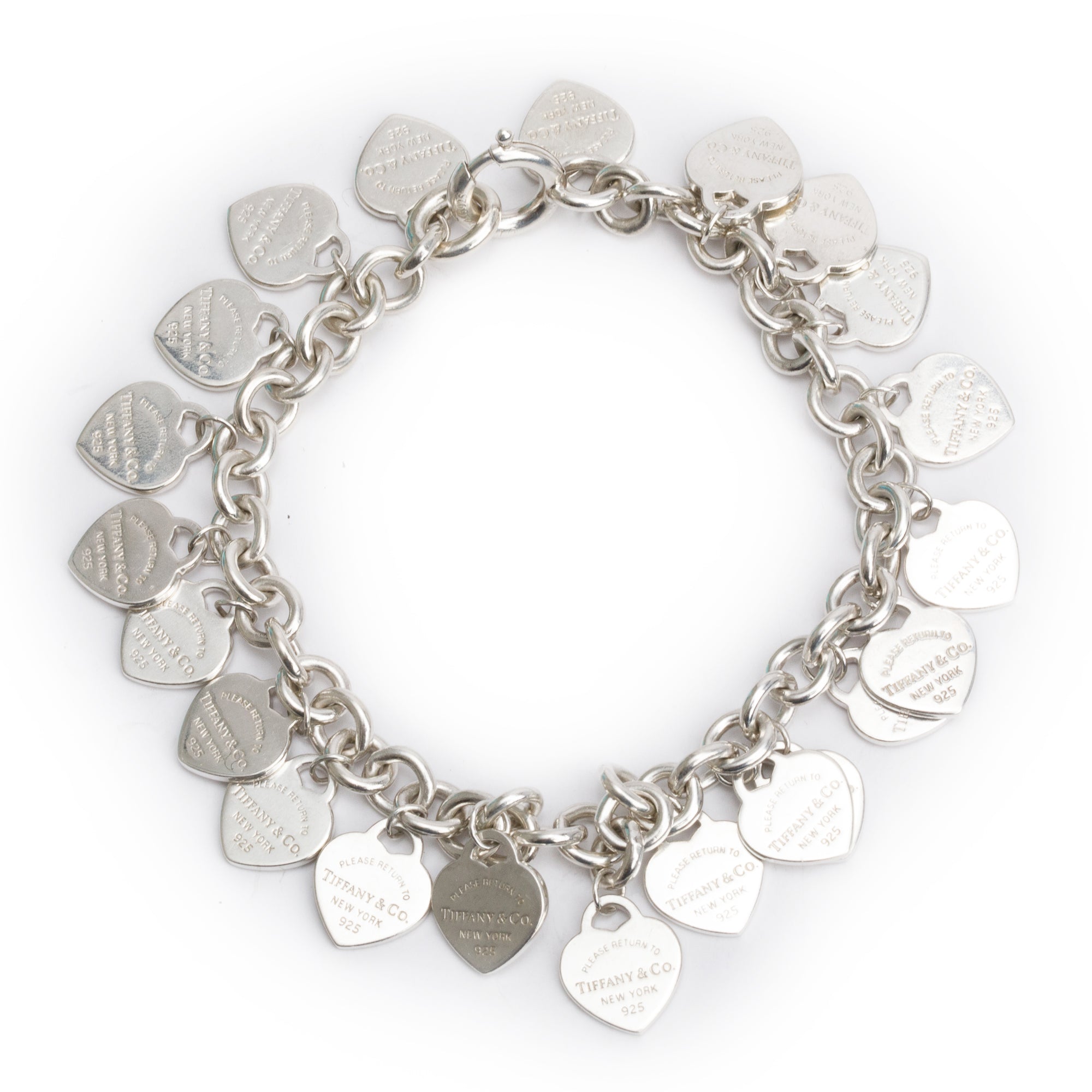 Tiffany & Co. Sterling Silver Return to Tiffany Multi-Heart Tag Bracelet w/ Box