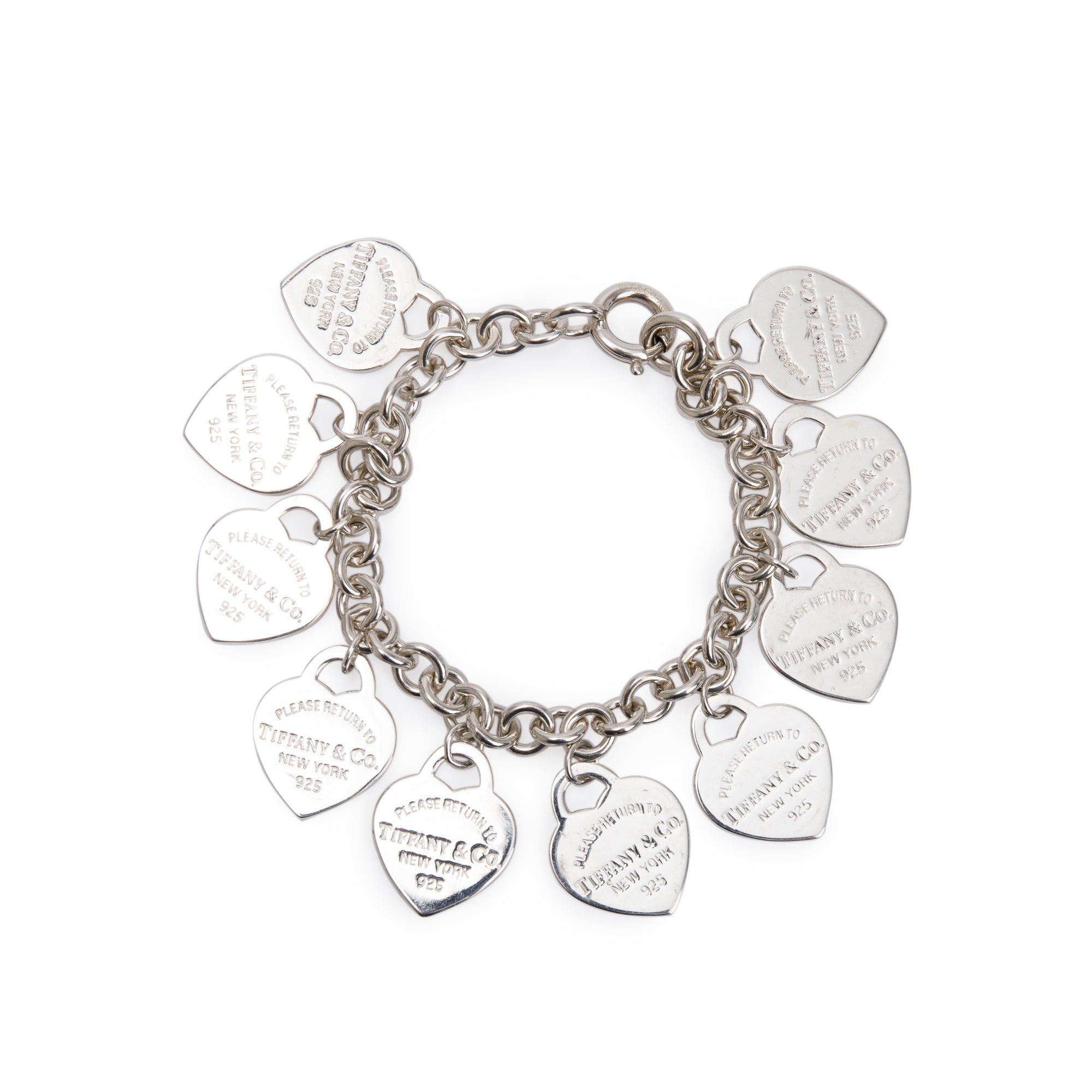 Tiffany & Co. Sterling Silver Return to Tiffany Multi-Heart Tag Bracelet