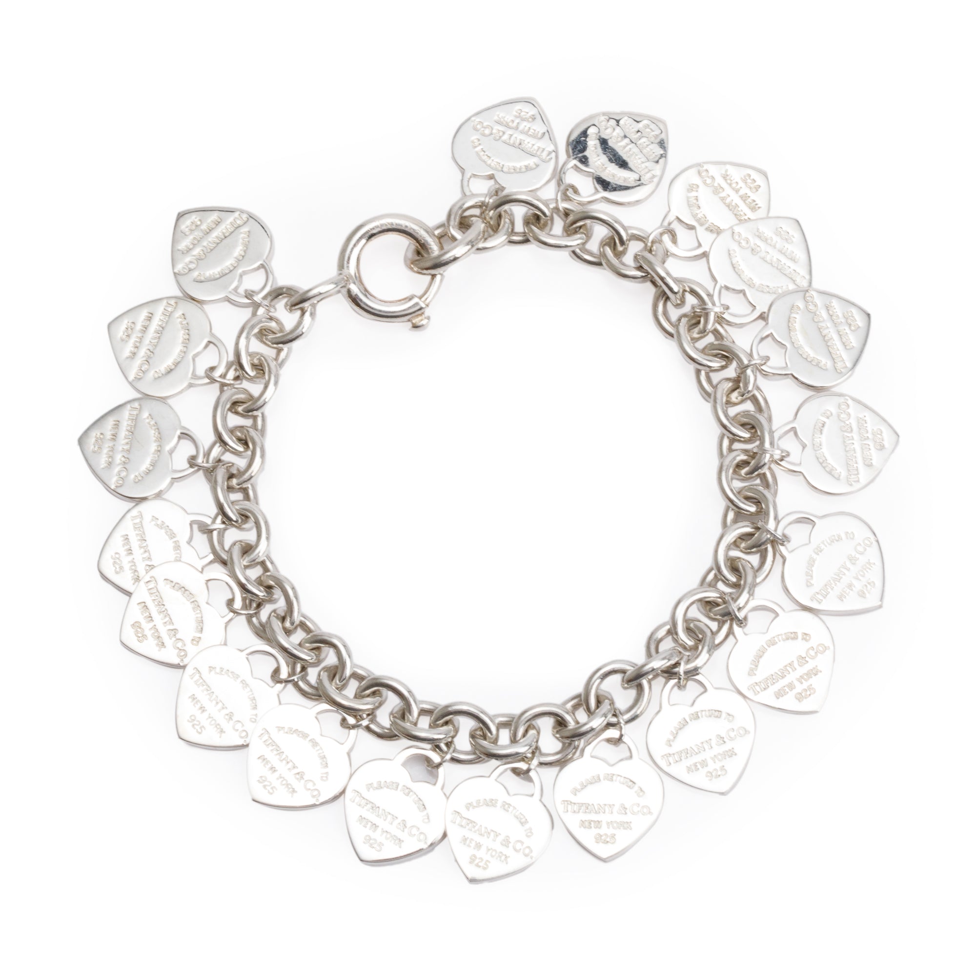 Tiffany & Co. Sterling Silver Return to Tiffany Multi-Heart Tag Bracelet