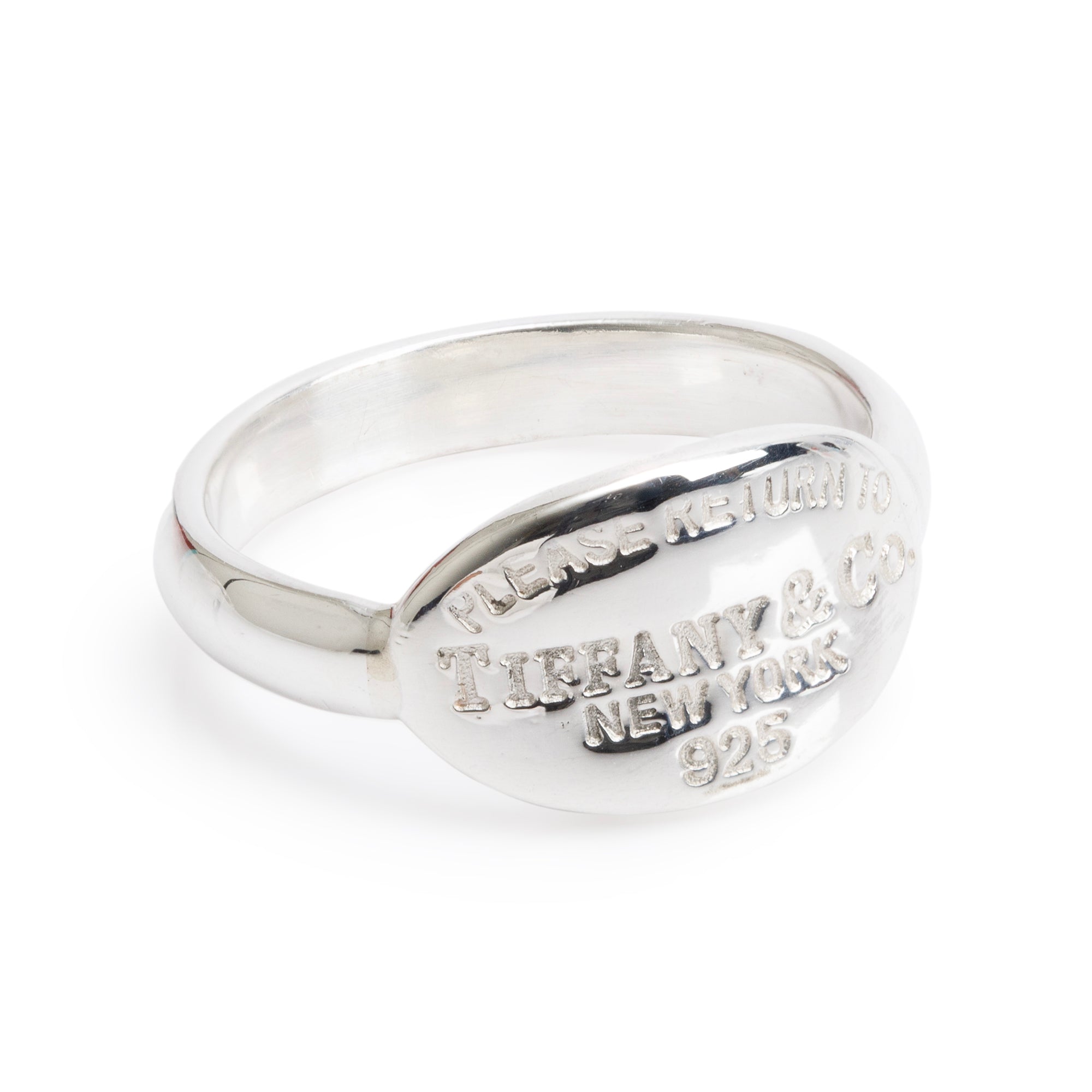 Tiffany & Co. Sterling Silver Return to Tiffany Oval Tag Ring