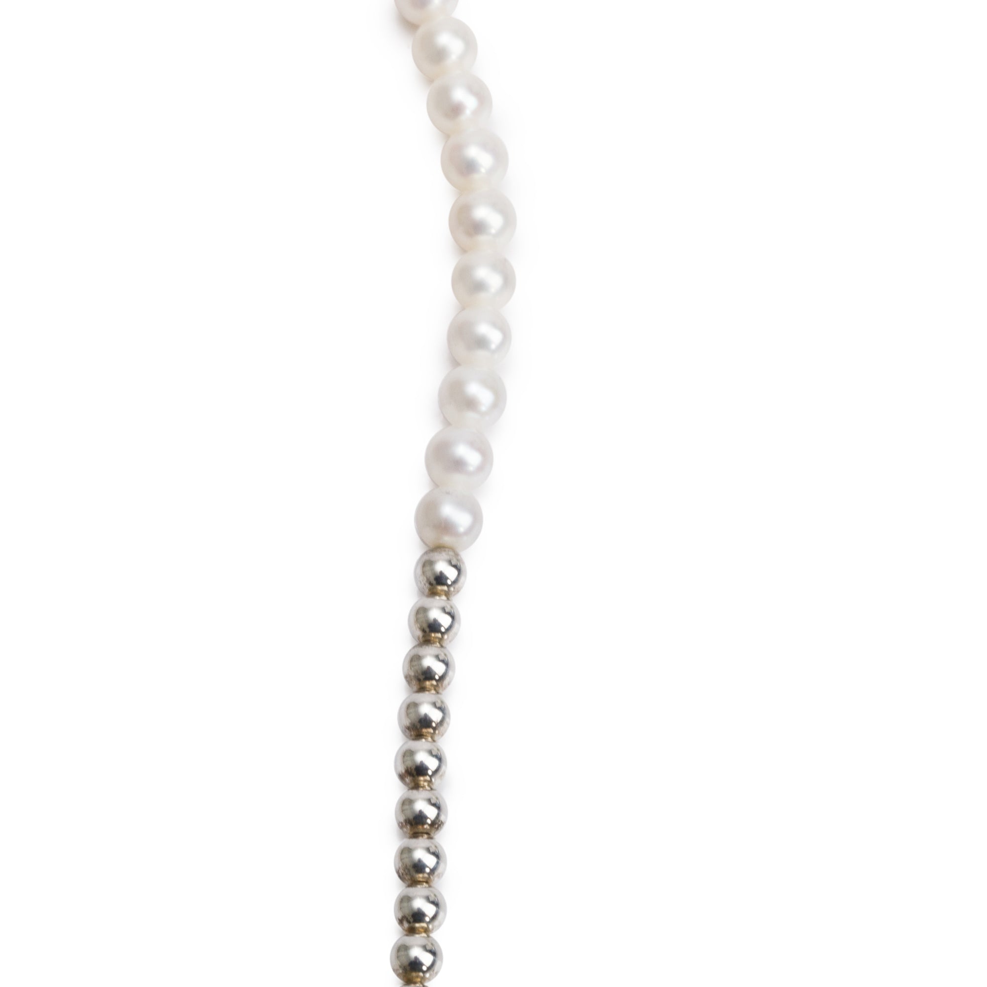Tiffany & Co. Sterling Silver Return to Tiffany Pearl & Diamond Wrap Necklace w/ Box