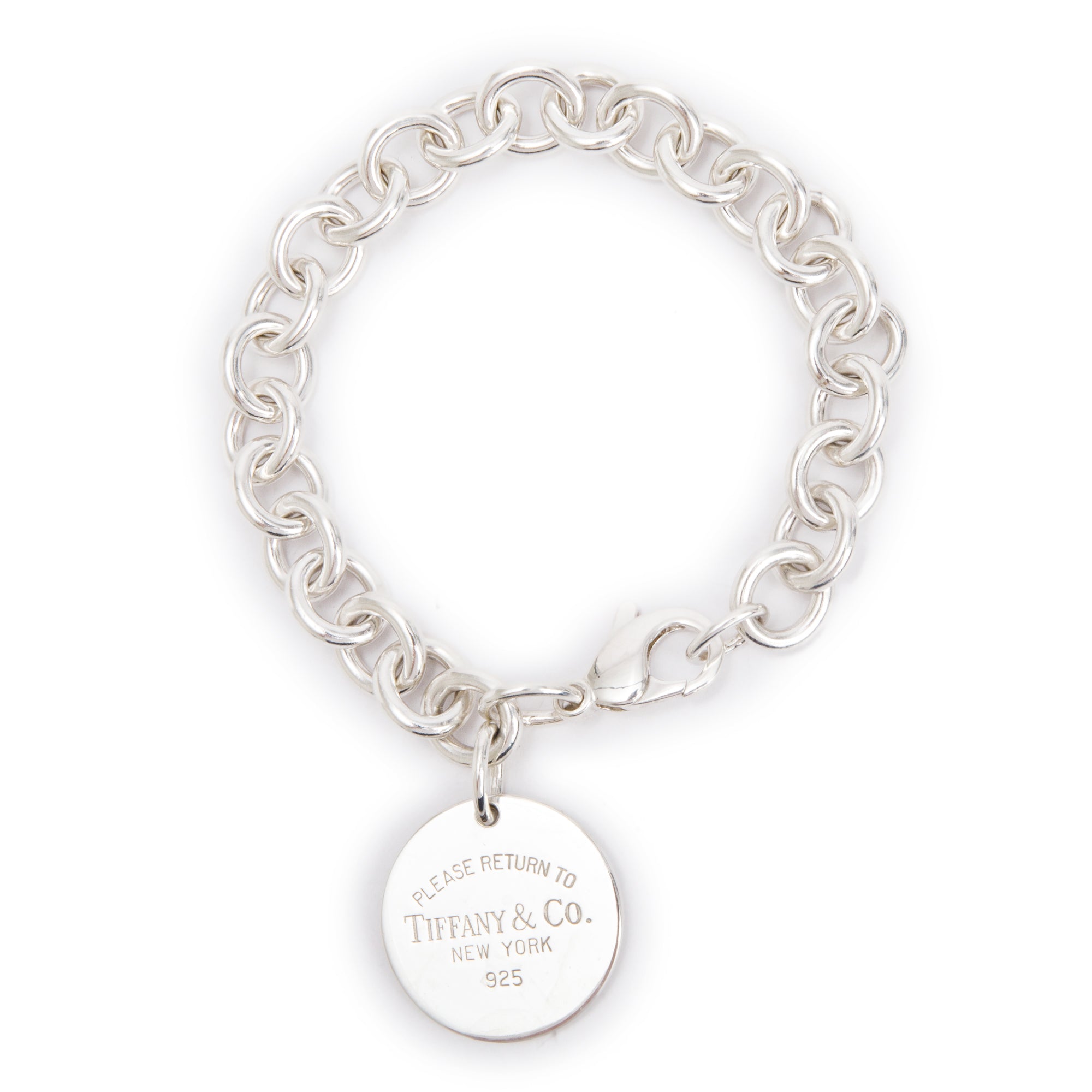 Tiffany & Co. Sterling Silver Return to Tiffany Round Tag Charm Bracelet