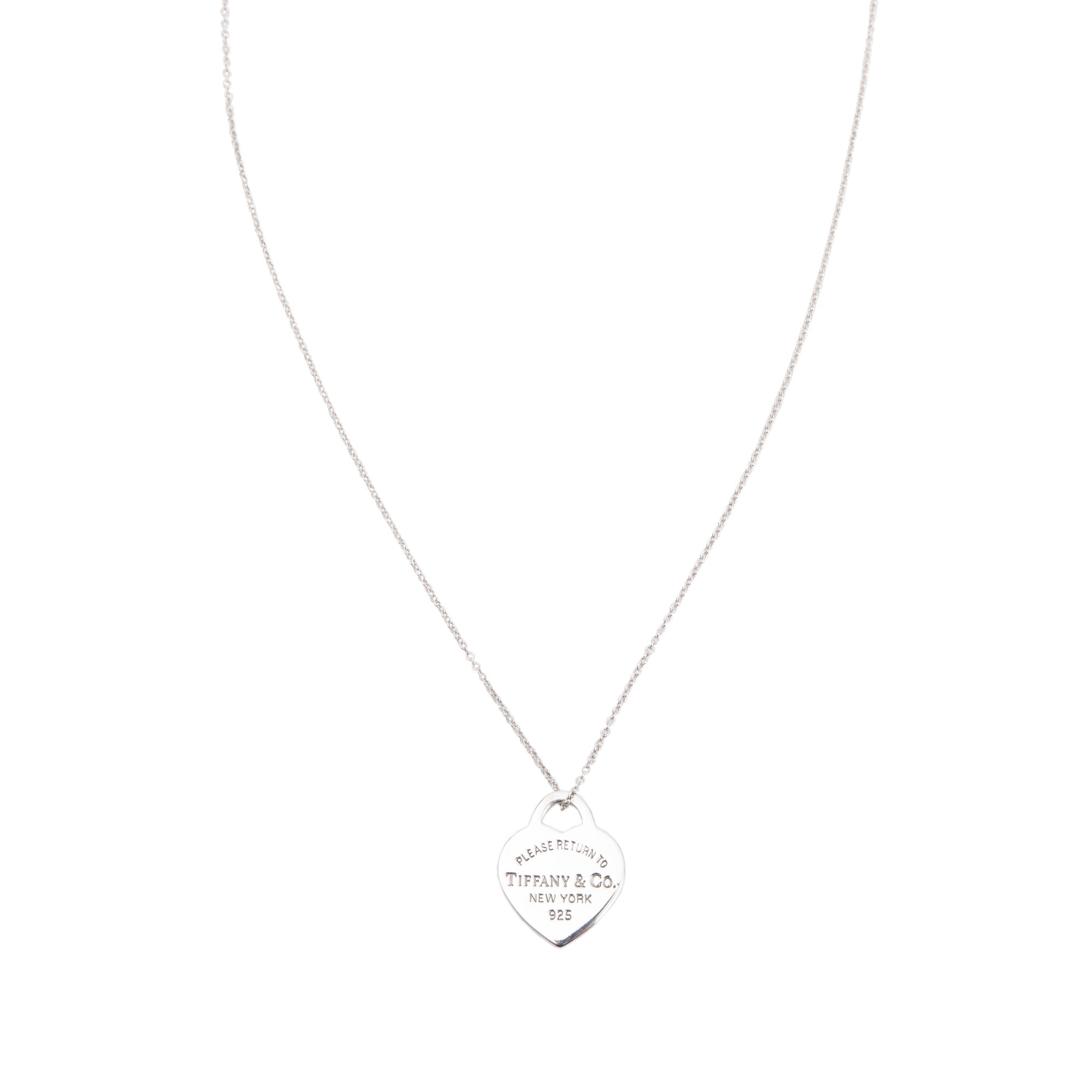Tiffany & Co. Sterling Silver Return to Tiffany Small Heart Tag Pendant Necklace