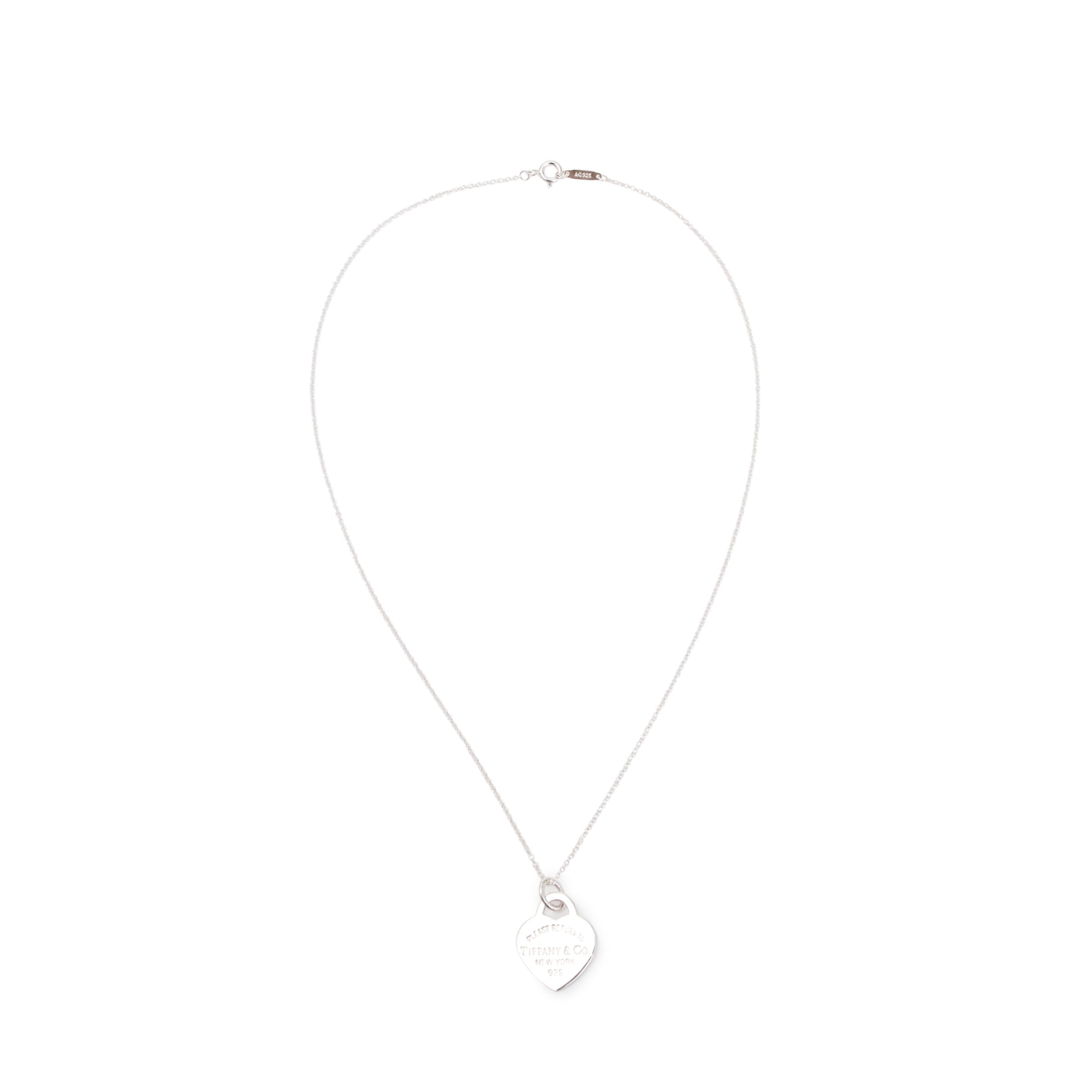 Tiffany & Co. Sterling Silver Return to Tiffany Small Heart Tag Pendant Necklace