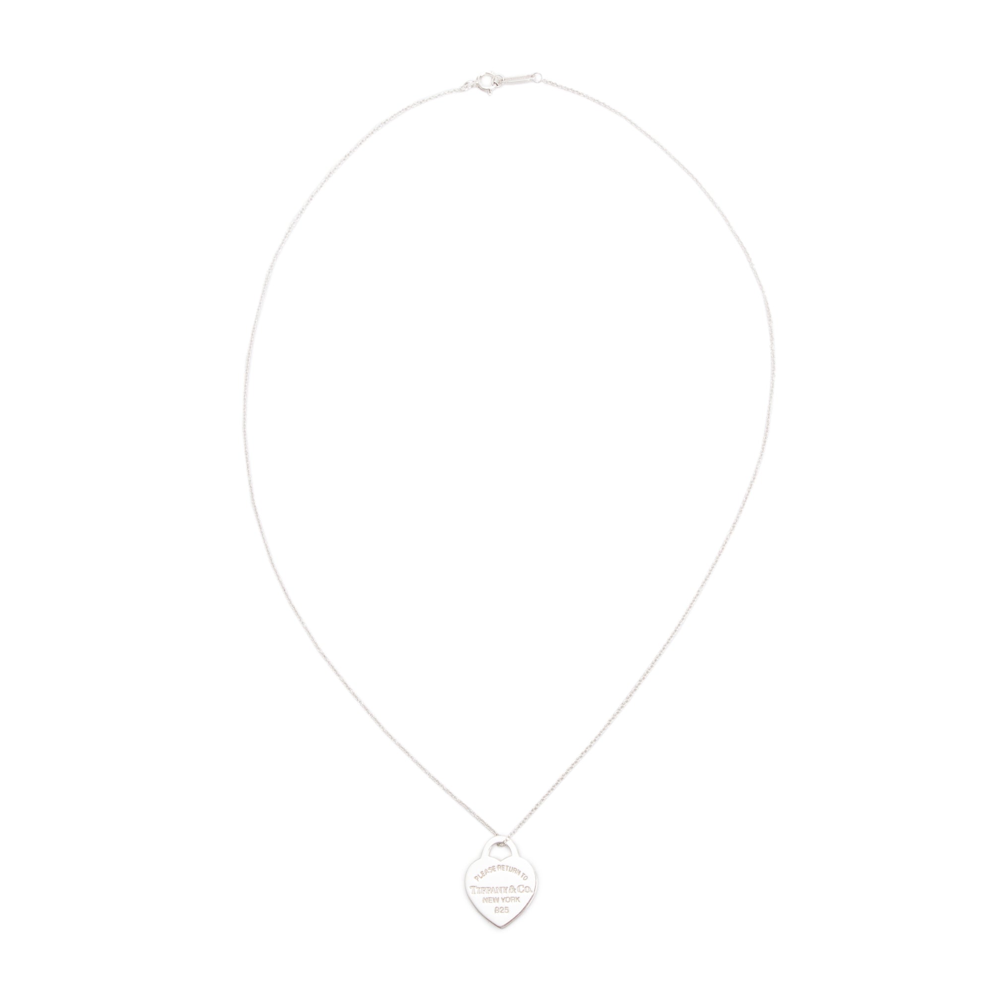 Tiffany & Co. Sterling Silver Return to Tiffany Small Heart Tag Pendant Necklace