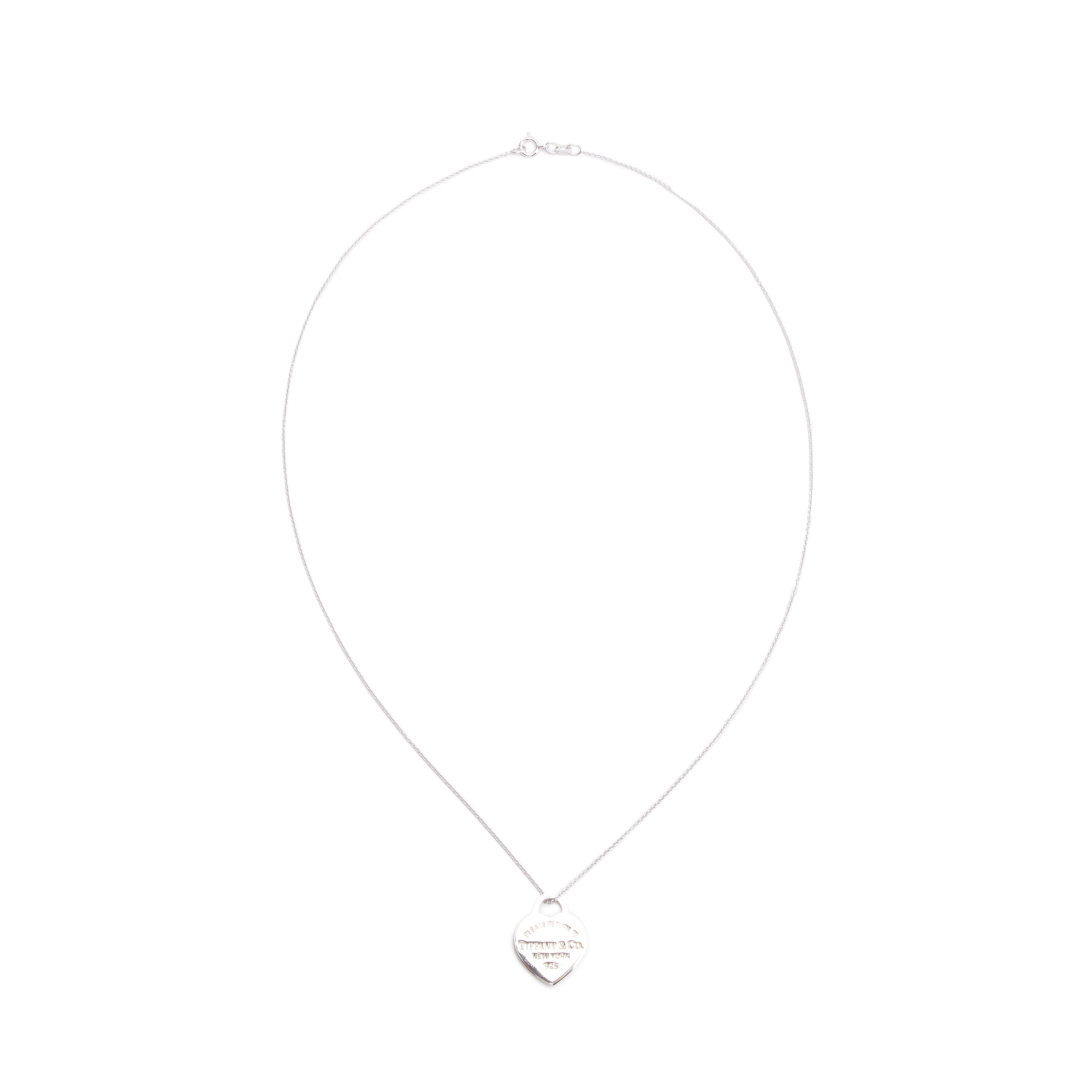 Tiffany & Co. Sterling Silver Return to Tiffany Small Heart Tag Pendant Necklace