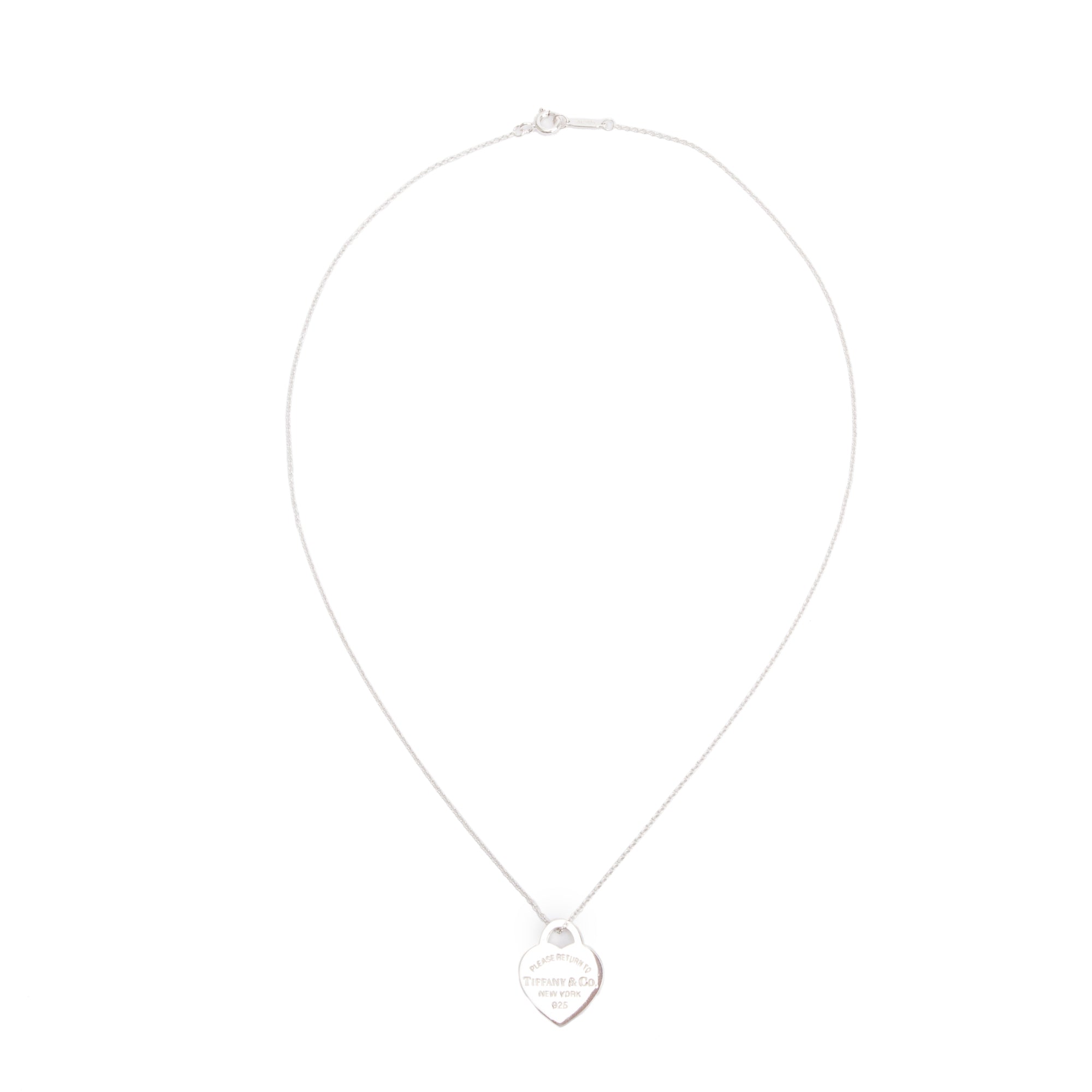 Tiffany & Co. Sterling Silver Return to Tiffany Small Heart Tag Pendant Necklace