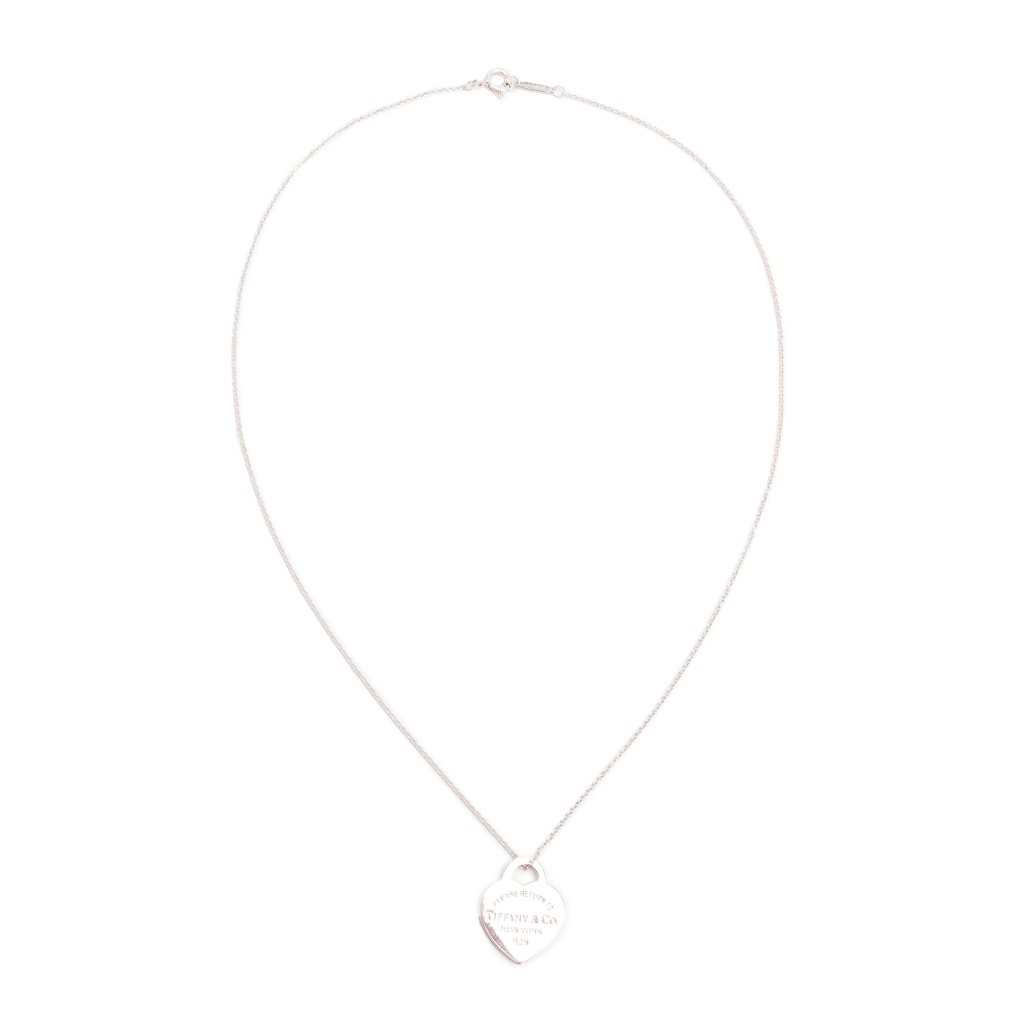 Tiffany & Co. Sterling Silver Return to Tiffany Small Heart Tag Pendant Necklace