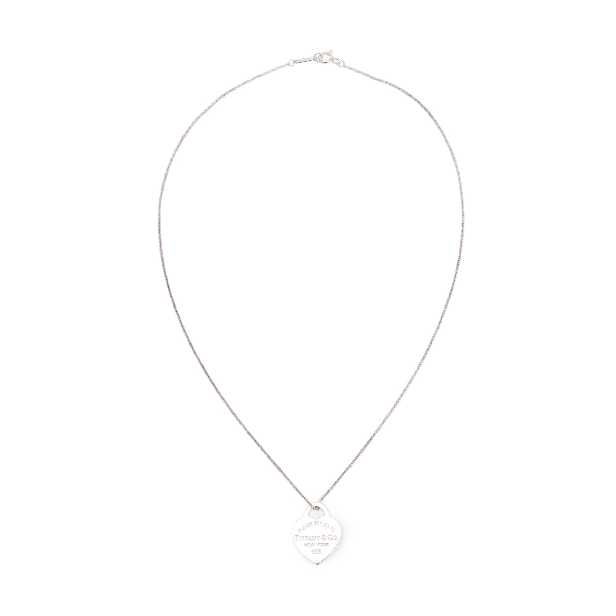 Tiffany & Co. Sterling Silver Return to Tiffany Small Heart Tag Pendant Necklace