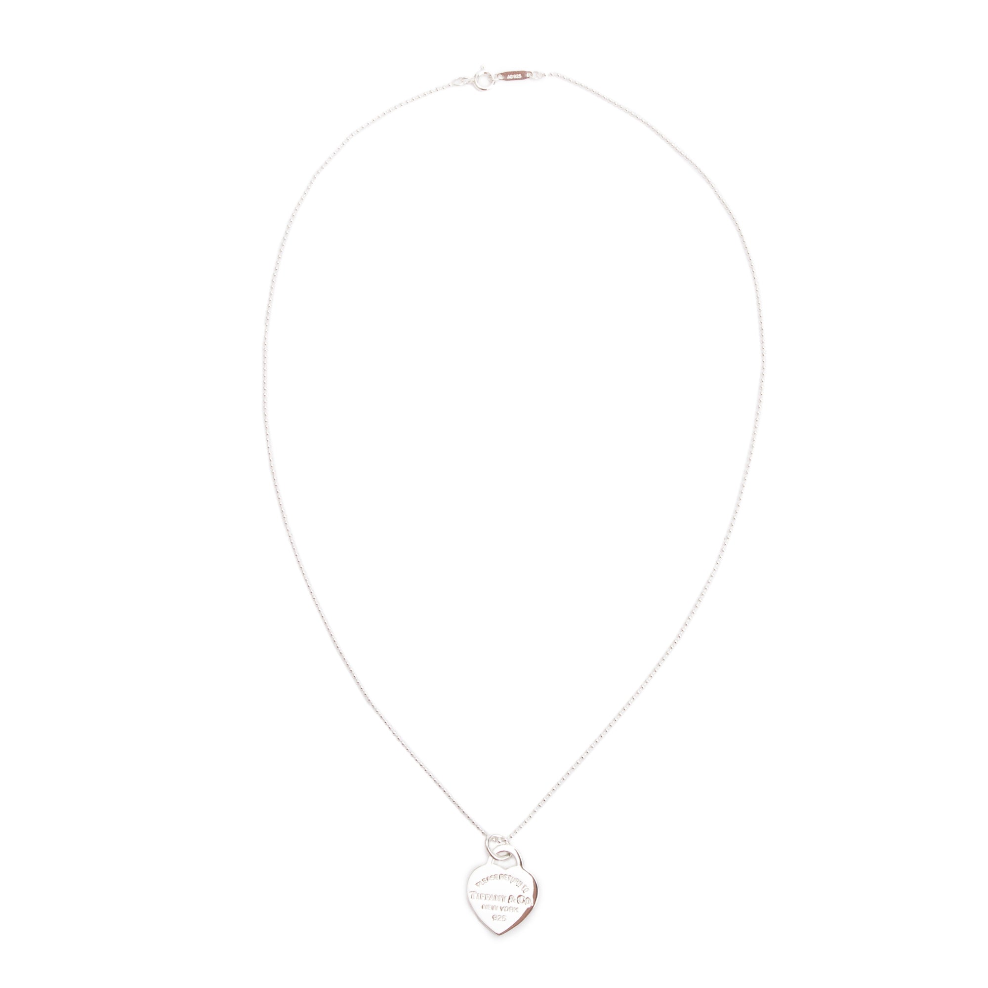 Tiffany & Co. Sterling Silver Return to Tiffany Small Heart Tag Pendant Necklace
