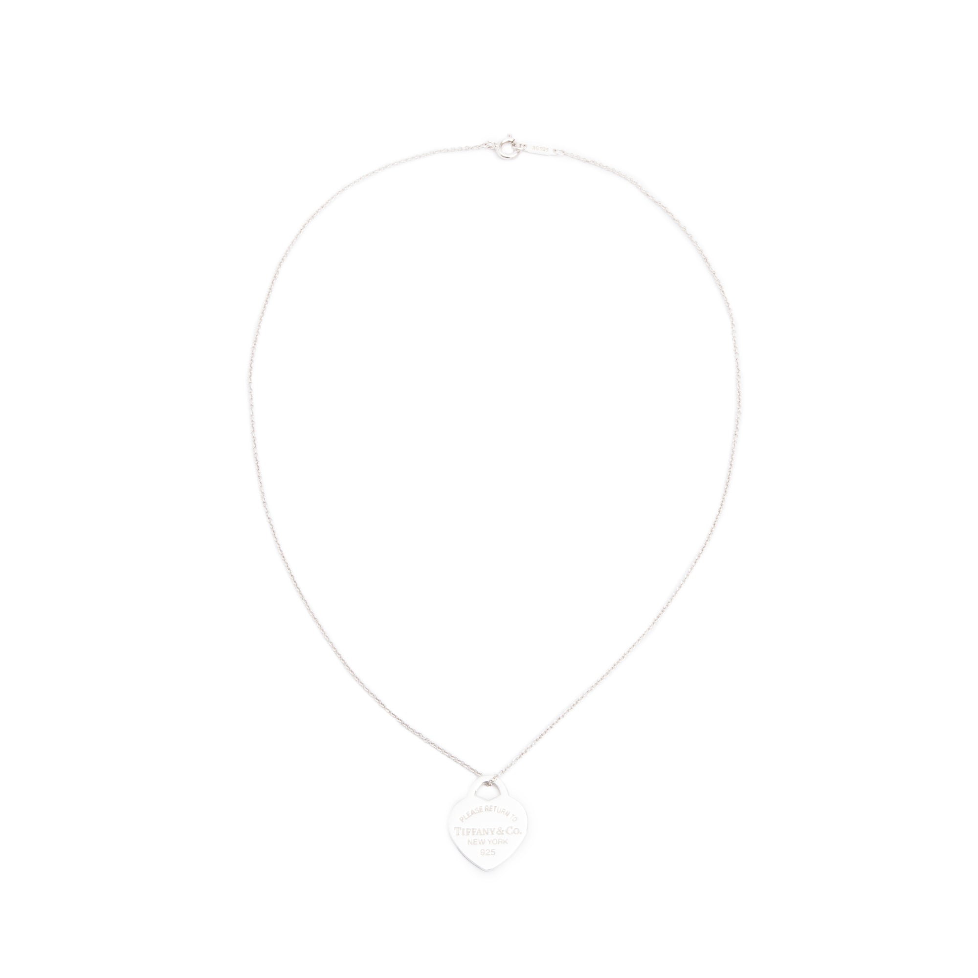 Tiffany & Co. Sterling Silver Return to Tiffany Small Heart Tag Pendant Necklace