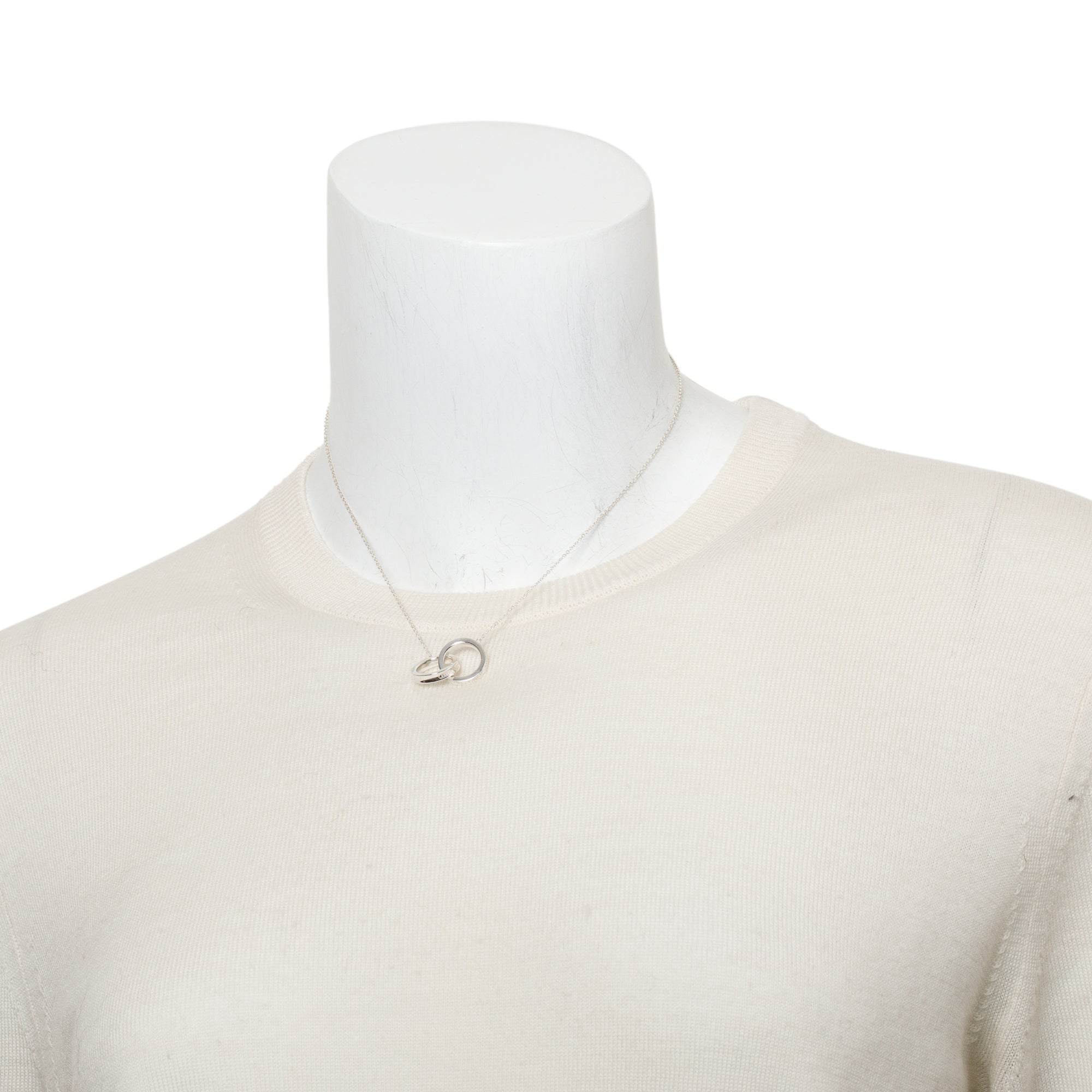 Tiffany & Co. Sterling Silver Small 1837 Interlocking Circles Pendant Necklace