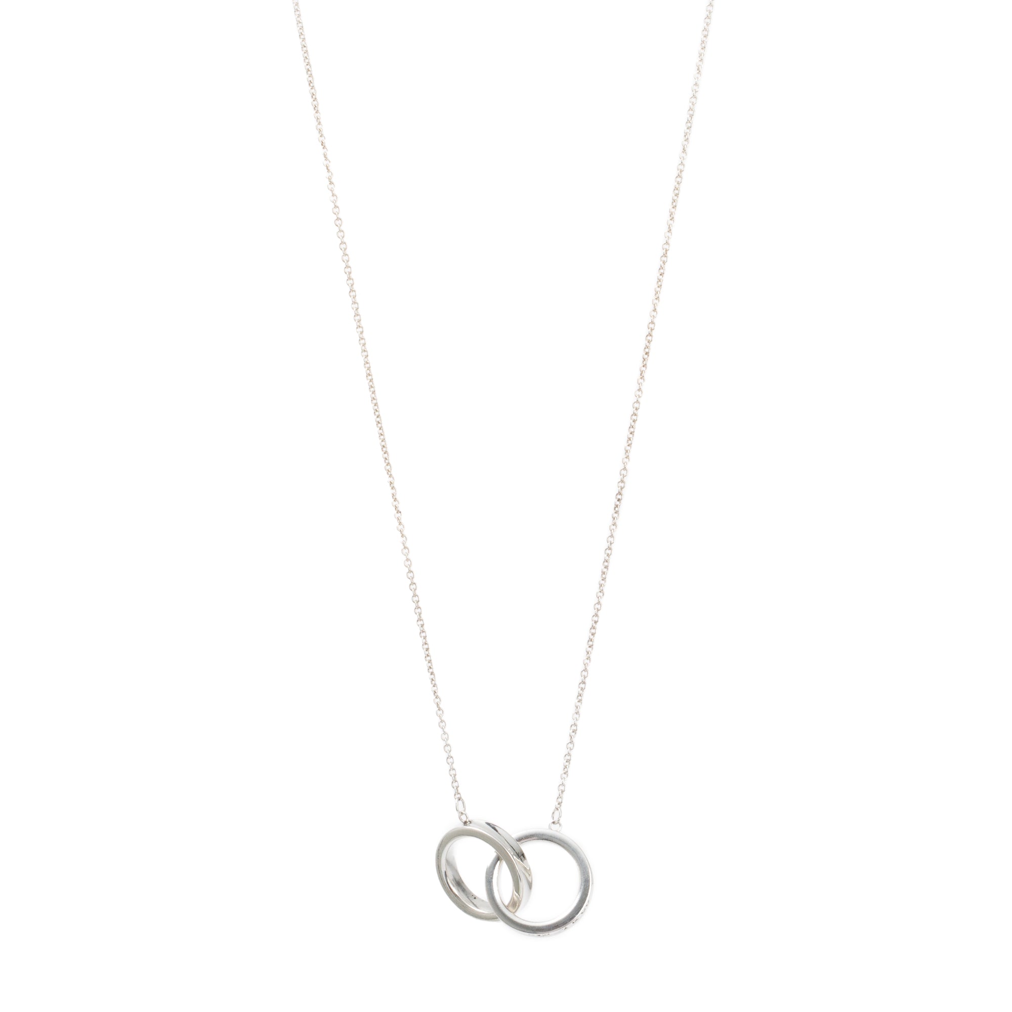 Tiffany & Co. Sterling Silver Small 1837 Interlocking Circles Pendant Necklace