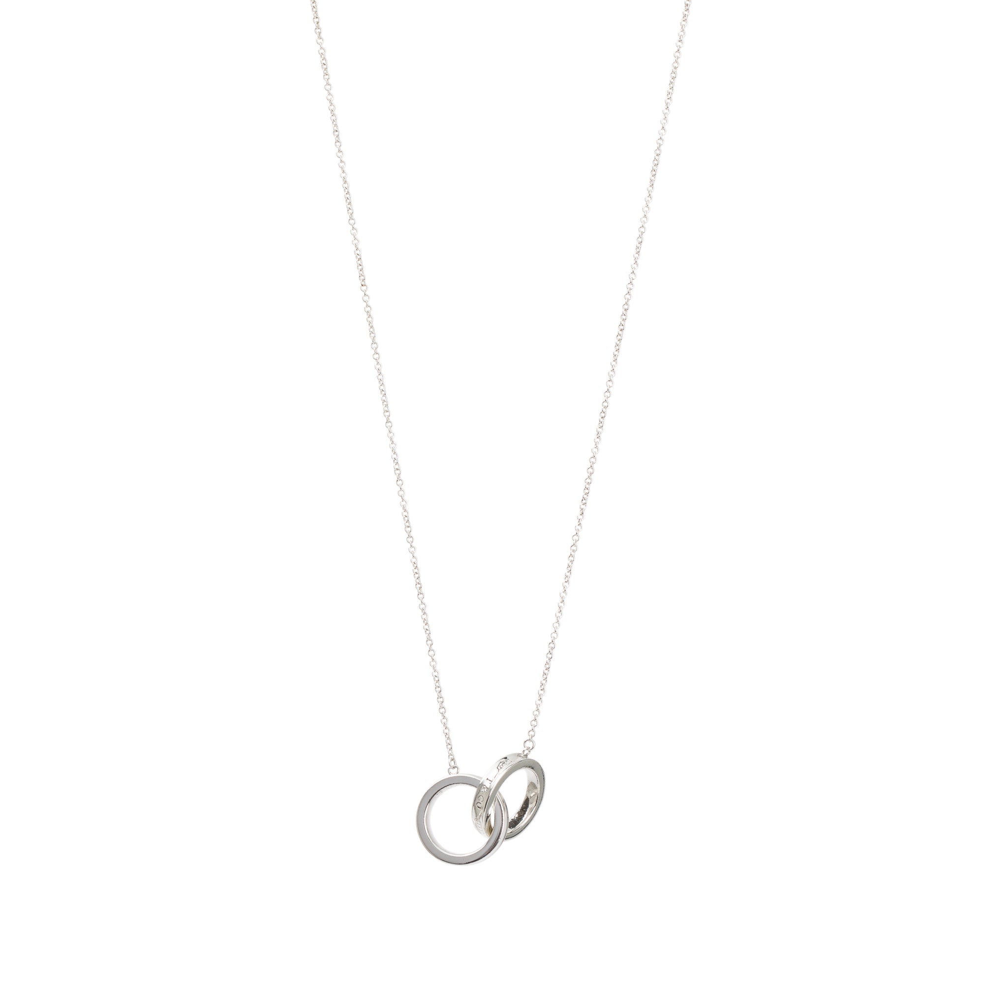 Tiffany & Co. Sterling Silver Small 1837 Interlocking Circles Pendant Necklace
