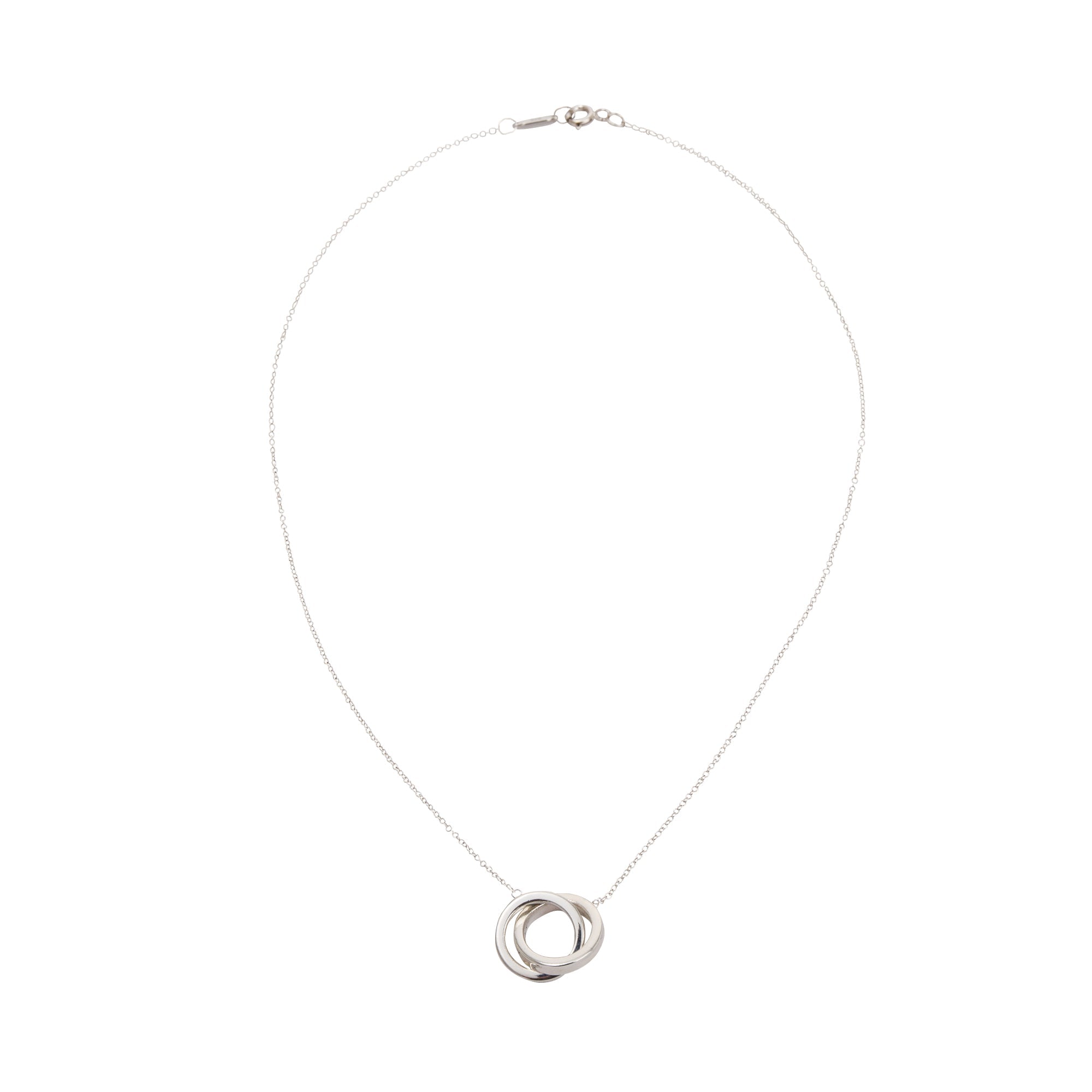 Tiffany & Co. Sterling Silver Small 1837 Interlocking Circles Pendant Necklace