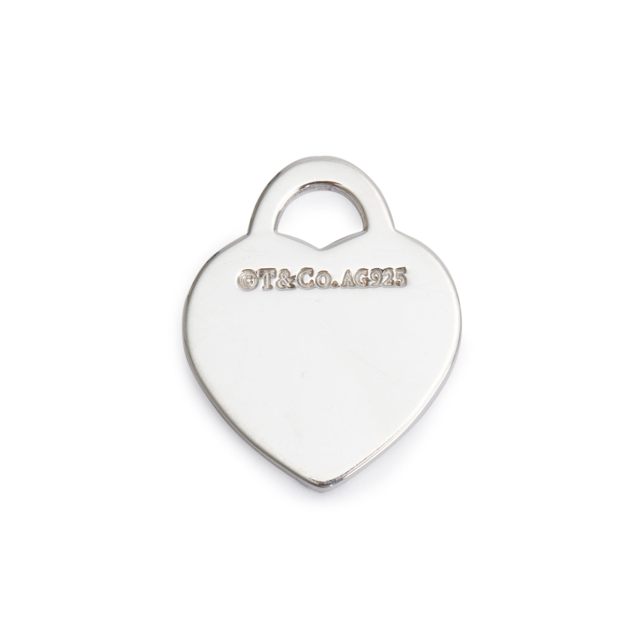 Tiffany & Co. Sterling Silver Small Heart Tag Charm