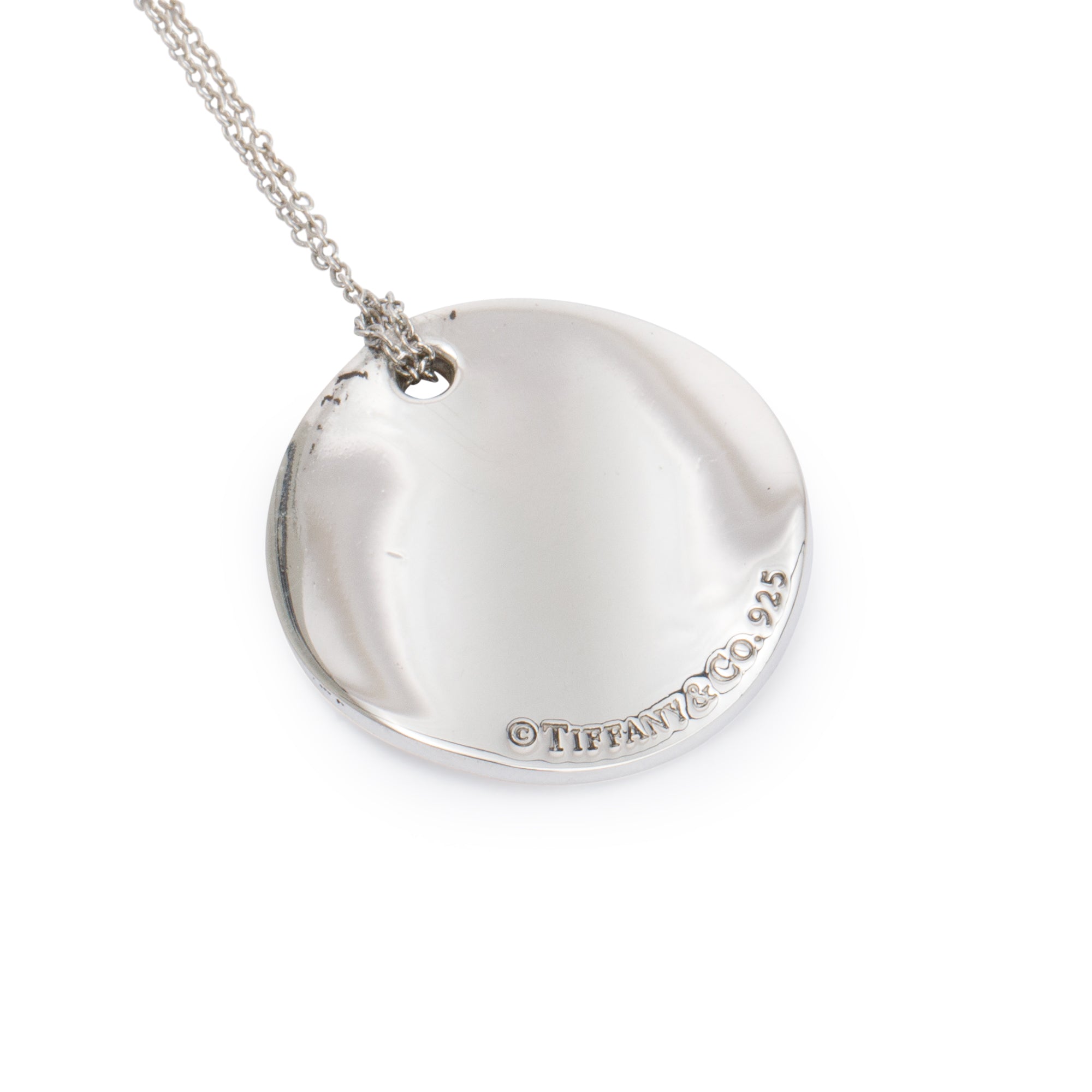 Tiffany & Co. Sterling Silver Small Notes Round Pendant Necklace