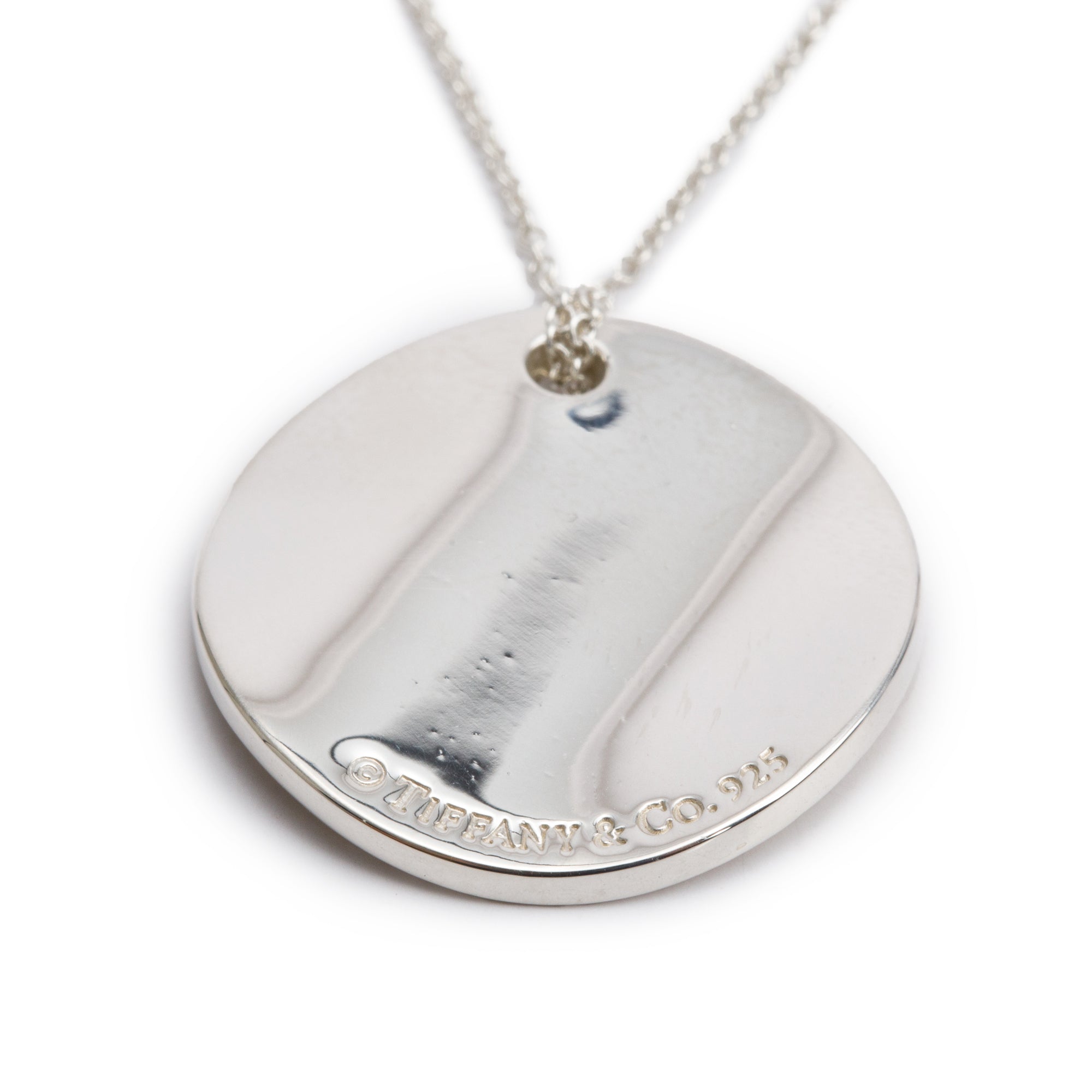 Tiffany & Co. Sterling Silver Small Notes Round Pendant Necklace