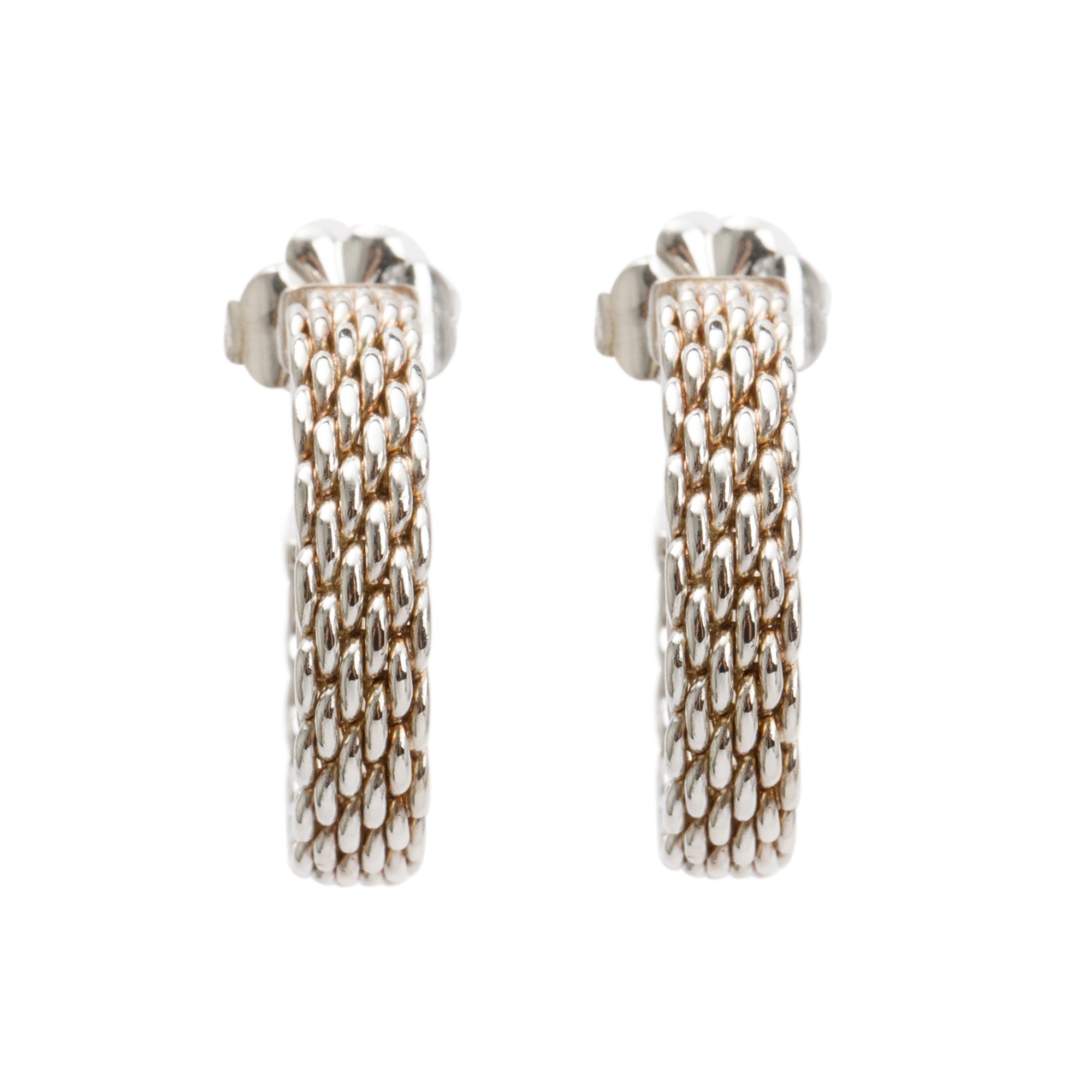 Tiffany & Co. Sterling Silver Small Somerset Hoop Earrings