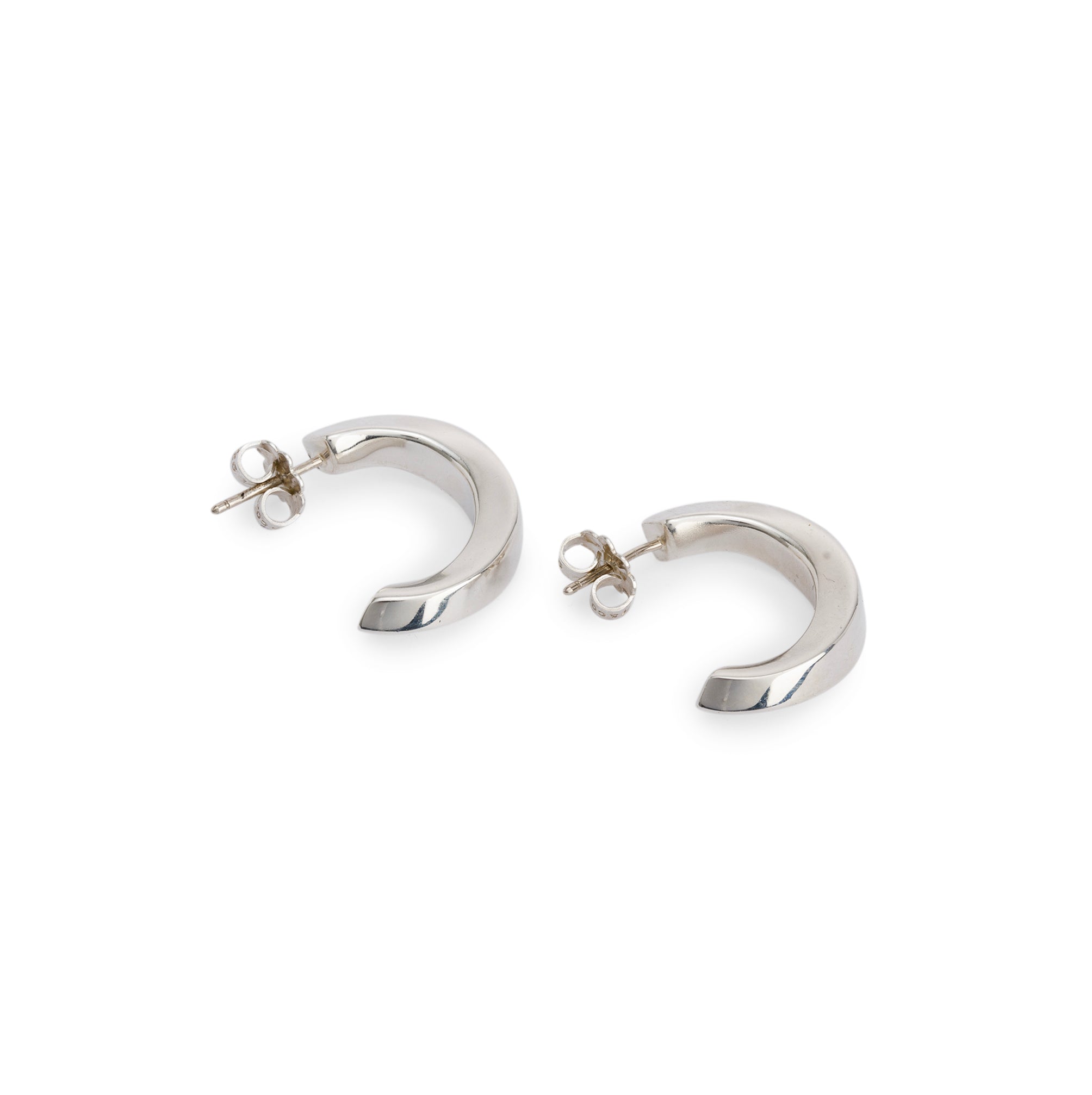Tiffany & Co. Sterling Silver Small Twisted Hoop Earrings