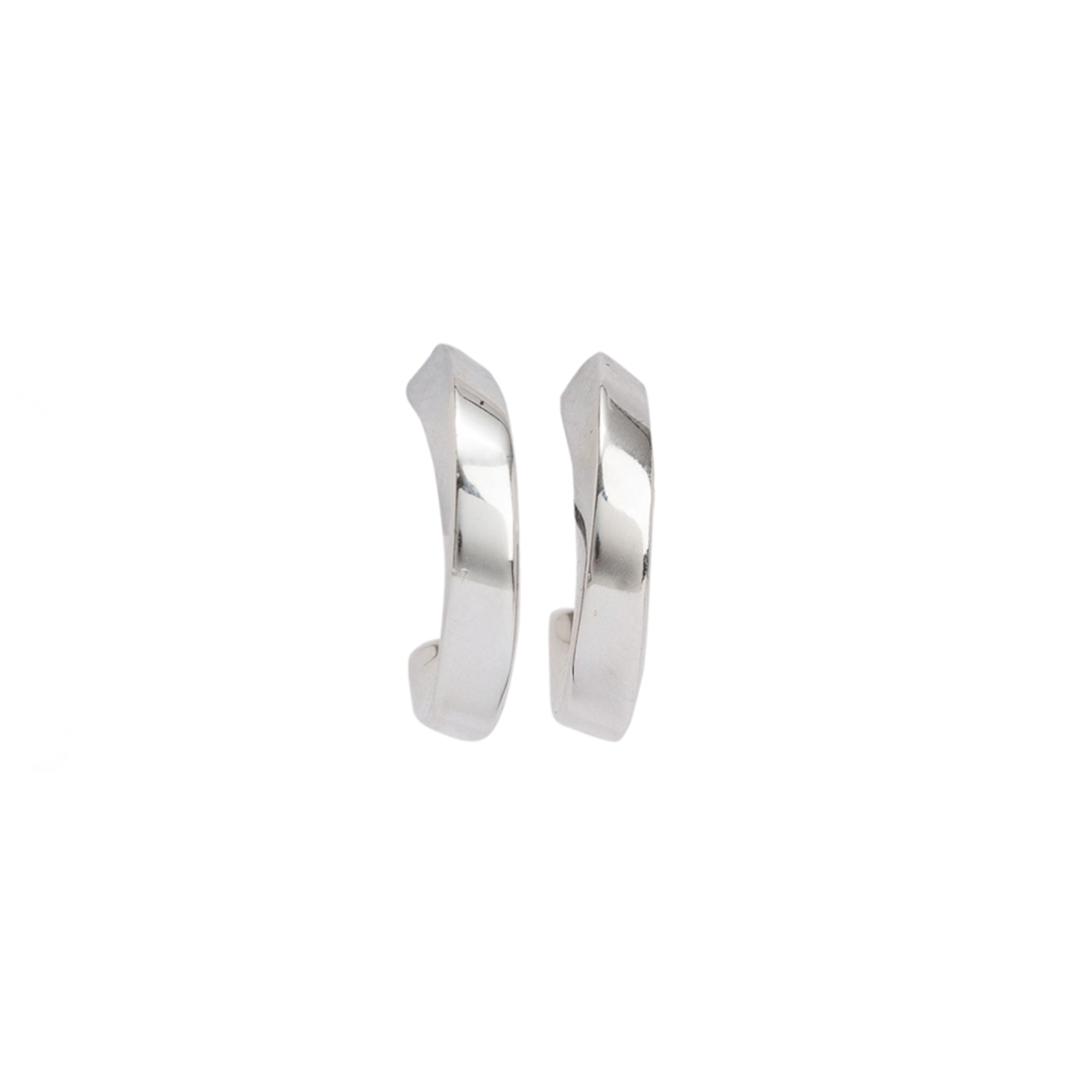 Tiffany & Co. Sterling Silver Small Twisted Hoop Earrings