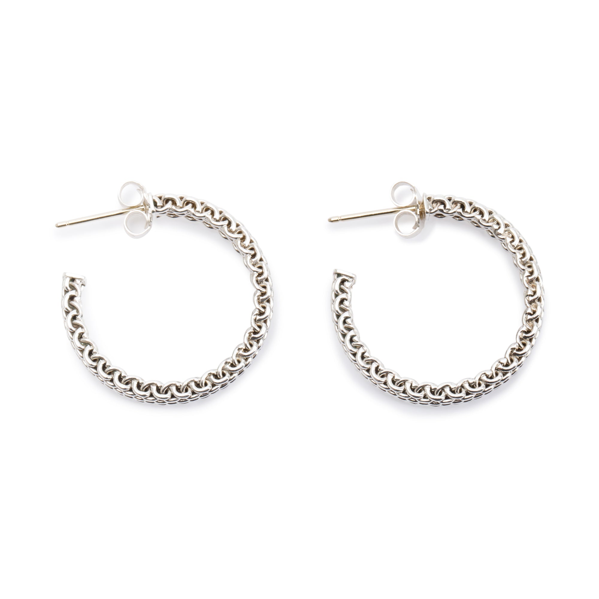 Tiffany & Co. Sterling Silver Somerset Medium Hoop Earrings