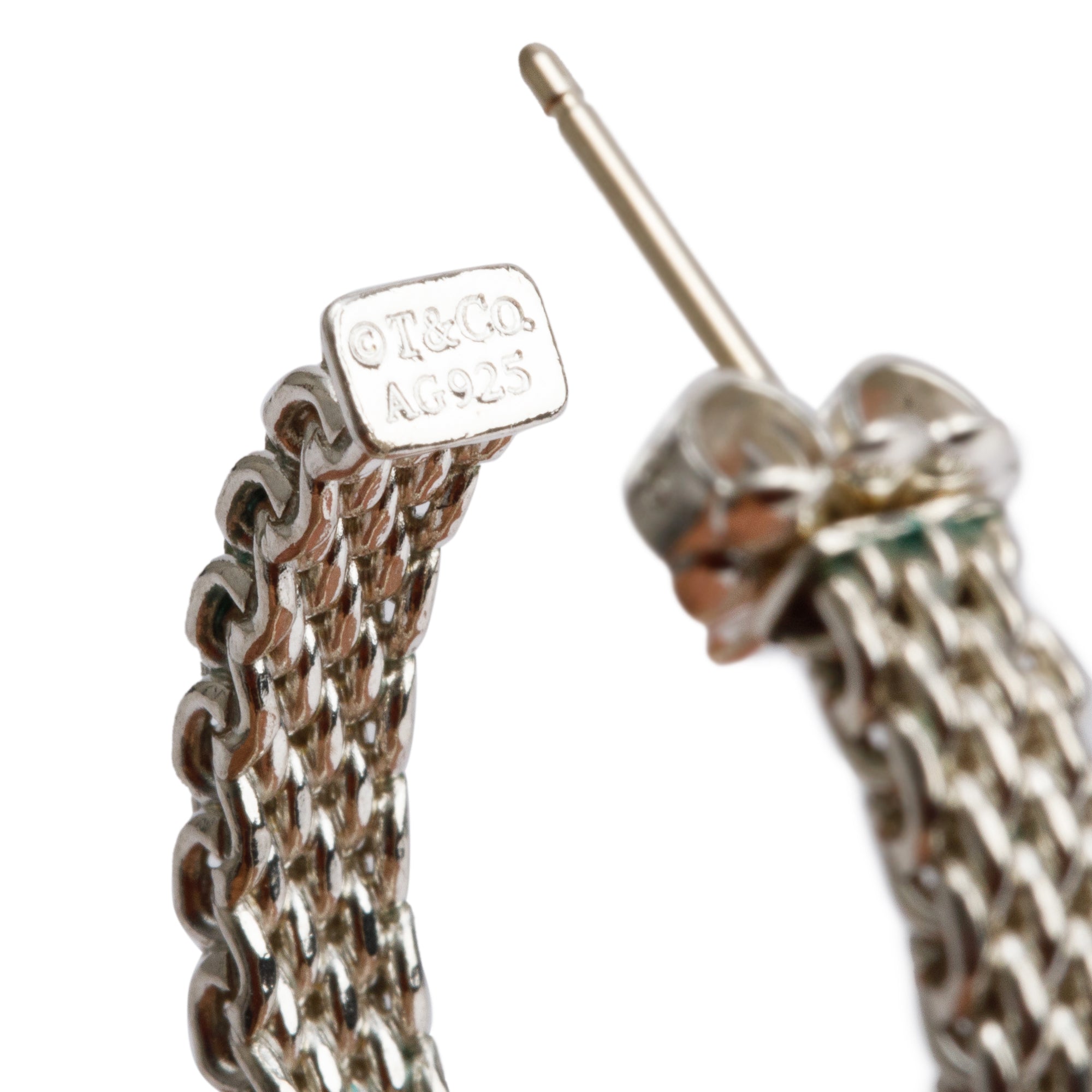 Tiffany & Co. Sterling Silver Somerset Medium Hoop Earrings