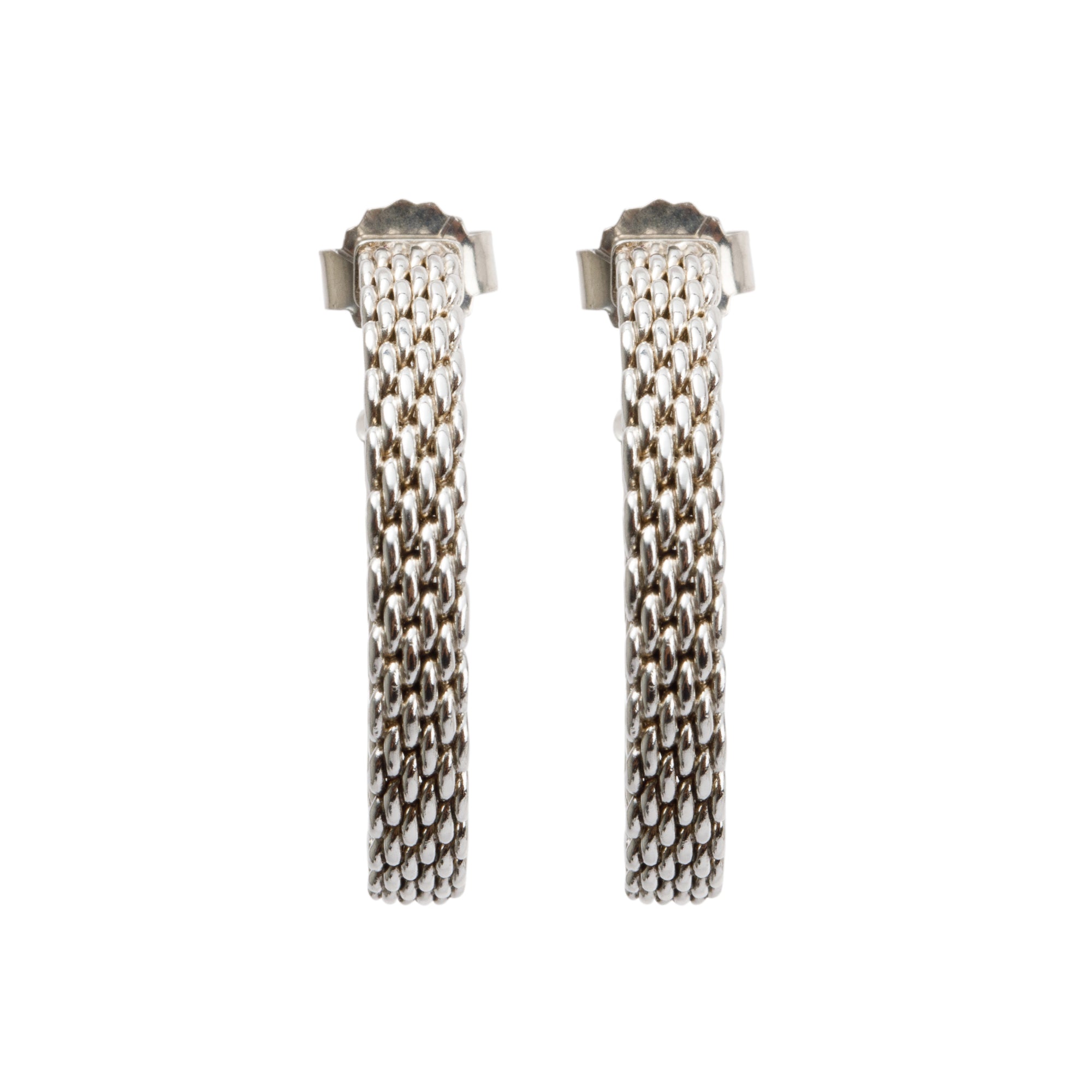 Tiffany & Co. Sterling Silver Somerset Medium Hoop Earrings
